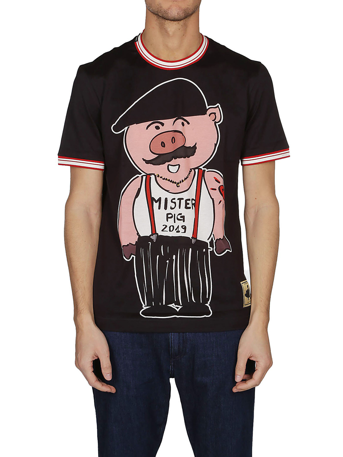 Siciliano Pig T-shirt G8IR4THH7E4HNW60 (Dolce & Gabbana / Tシャツ・カットソー ) | Dolce & Gabbana (ドルチェガッバーナ)(1)