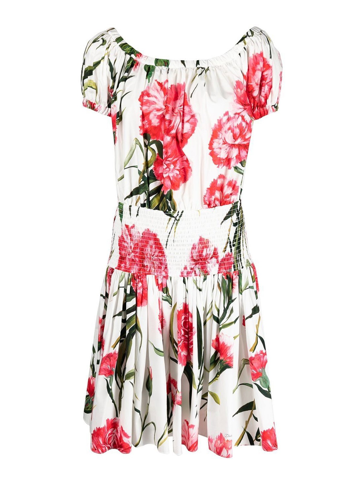 Carnation-print flared minidress F6AGRTFSEHTHA3VL (Dolce & Gabbana / ワンピース・ドレス・オールインワン ) | Dolce & Gabbana (ドルチェガッバーナ)