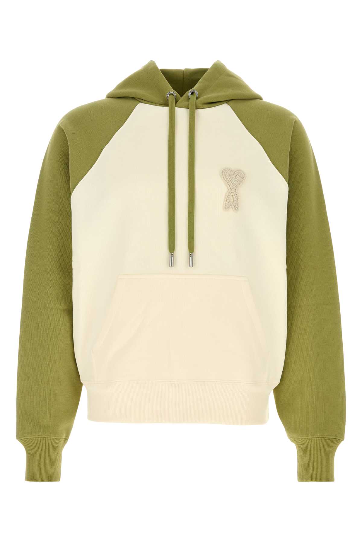Two-tone cotton sweatshirt USW782747A041 (AMI Paris / スウェット・フーディー ) | AMI Paris (アミパリス)