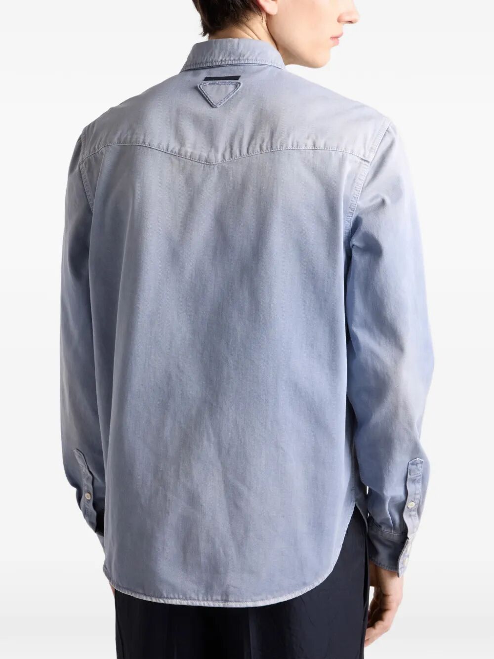 WASHED GABARDINE VINTAGE-EFFECT SHIRT GEC115SOOO18PFF0E1Y (Prada / シャツ・ブラウス ) | Prada (プラダ)(1)