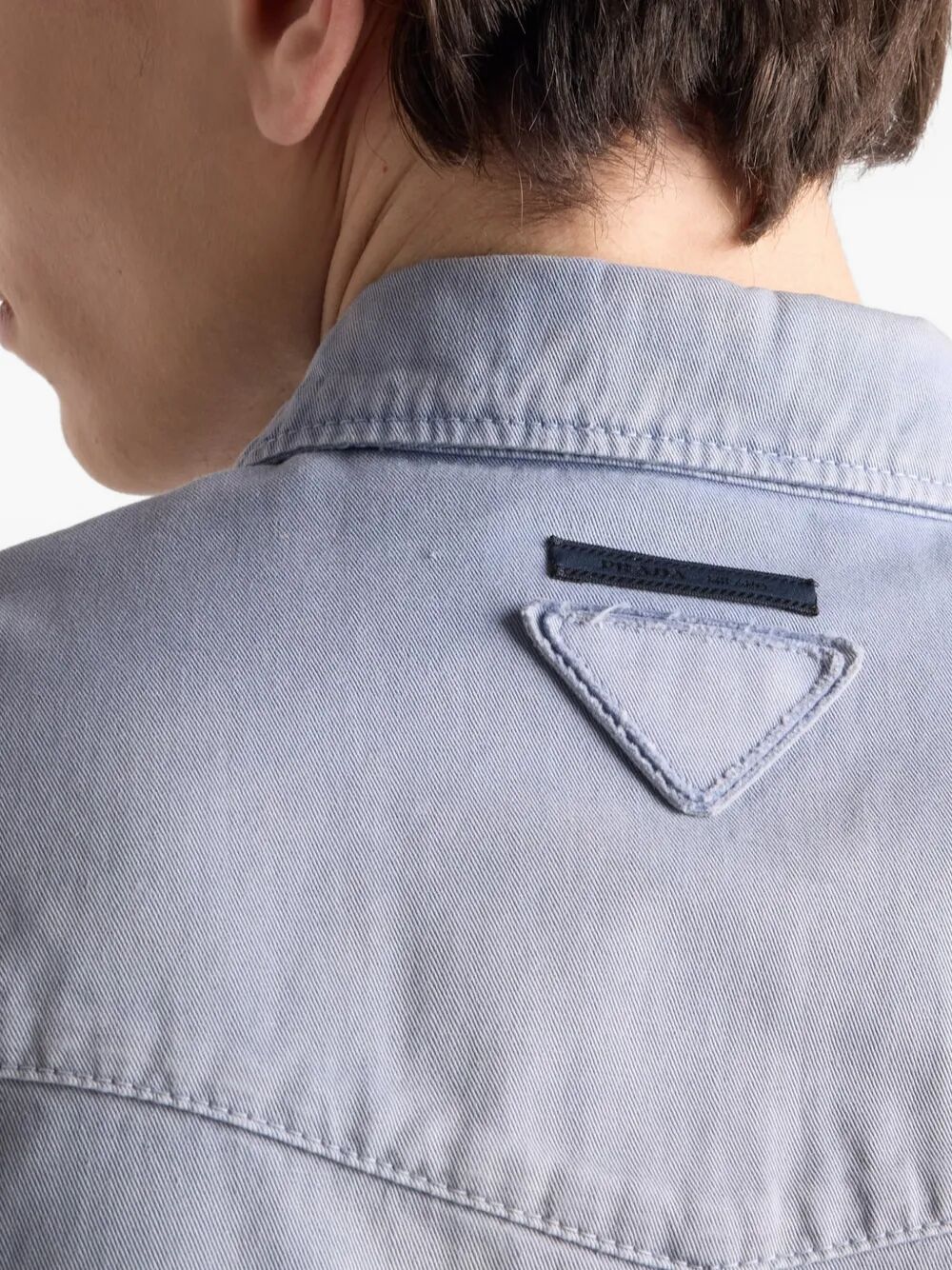 WASHED GABARDINE VINTAGE-EFFECT SHIRT GEC115SOOO18PFF0E1Y (Prada / シャツ・ブラウス ) | Prada (プラダ)(3)