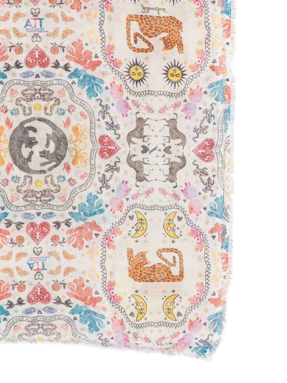 Multi-Colored Poly Scarf E26203099910 (Faliero Sarti / スカーフ・マフラー ) | Faliero Sarti (ファリエロ サルティ)(1)