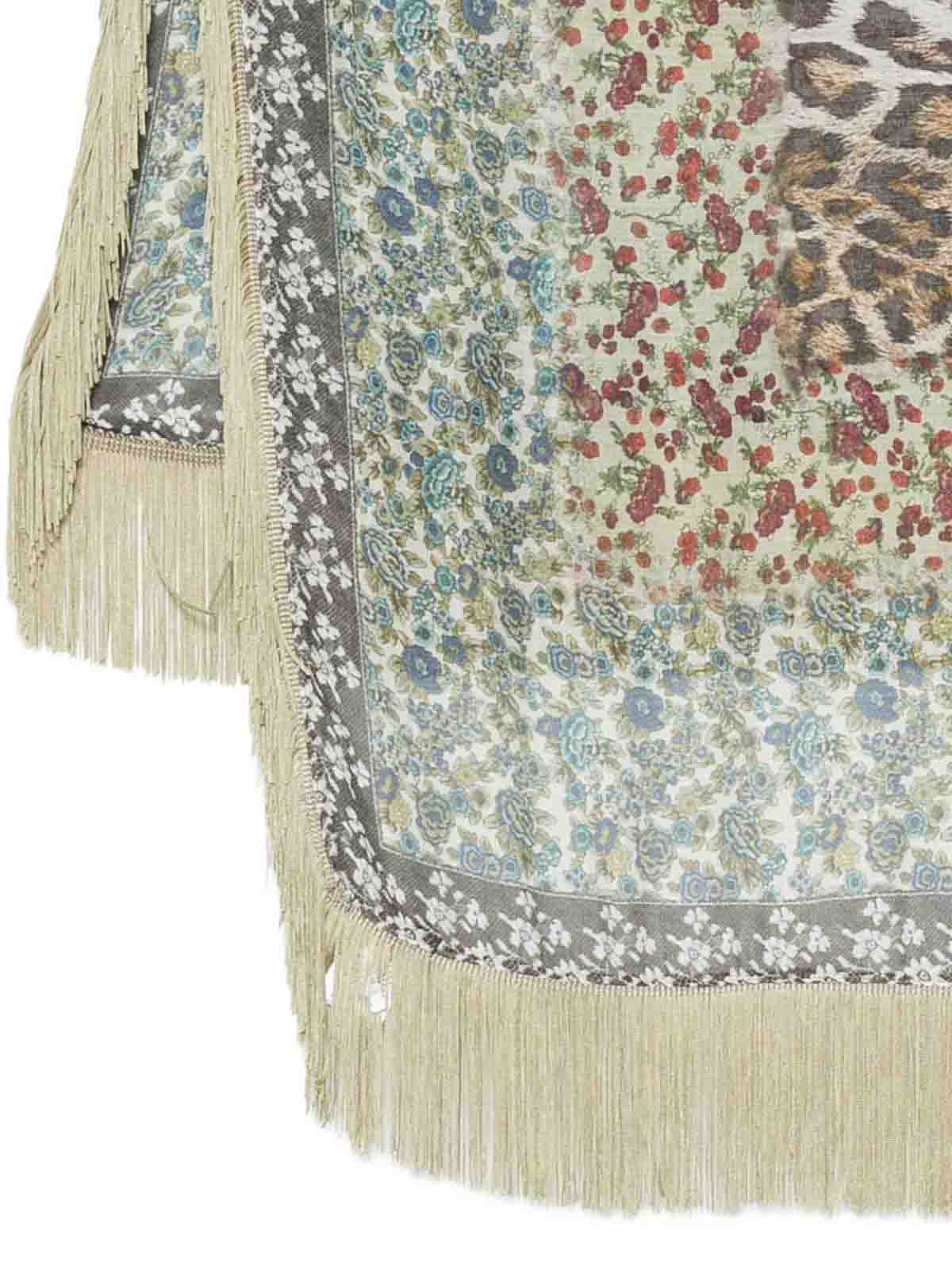 Minimal Leopard Print Scarf With Fringes E2620711130 (Faliero Sarti / スカーフ・マフラー ) | Faliero Sarti (ファリエロ サルティ)(1)