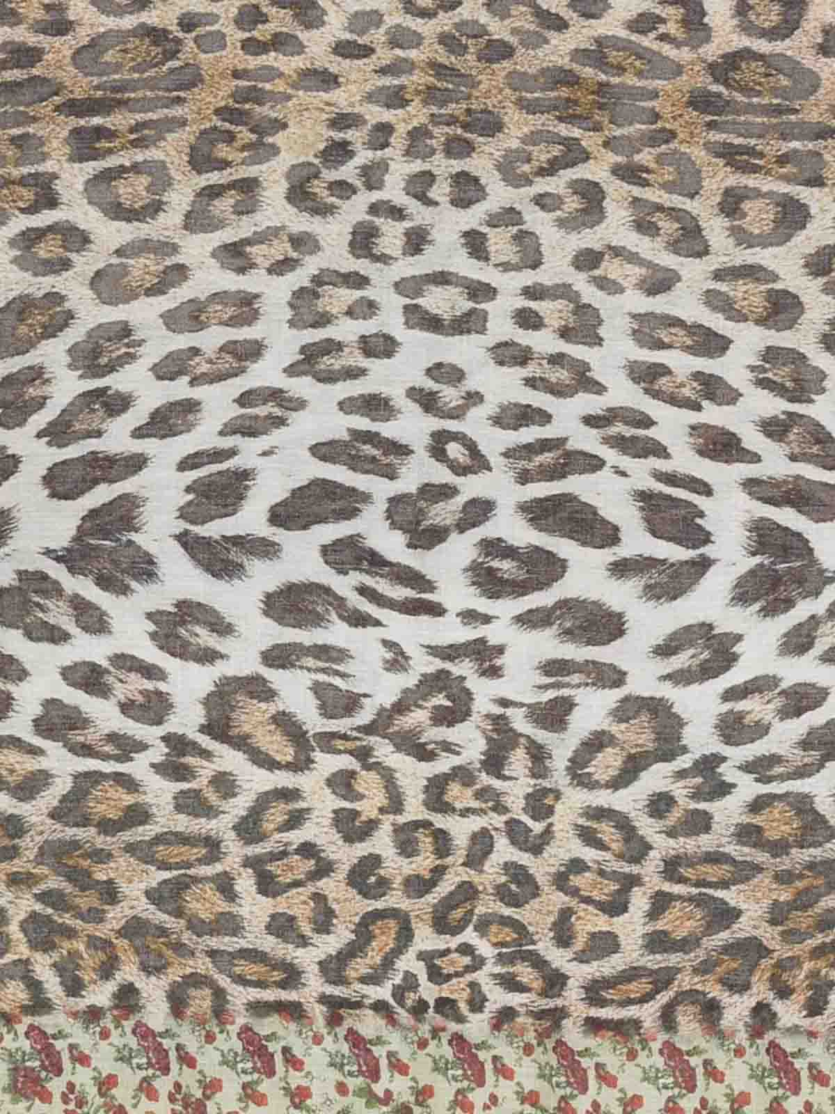 Minimal Leopard Print Scarf With Fringes E2620711130 (Faliero Sarti / スカーフ・マフラー ) | Faliero Sarti (ファリエロ サルティ)(2)