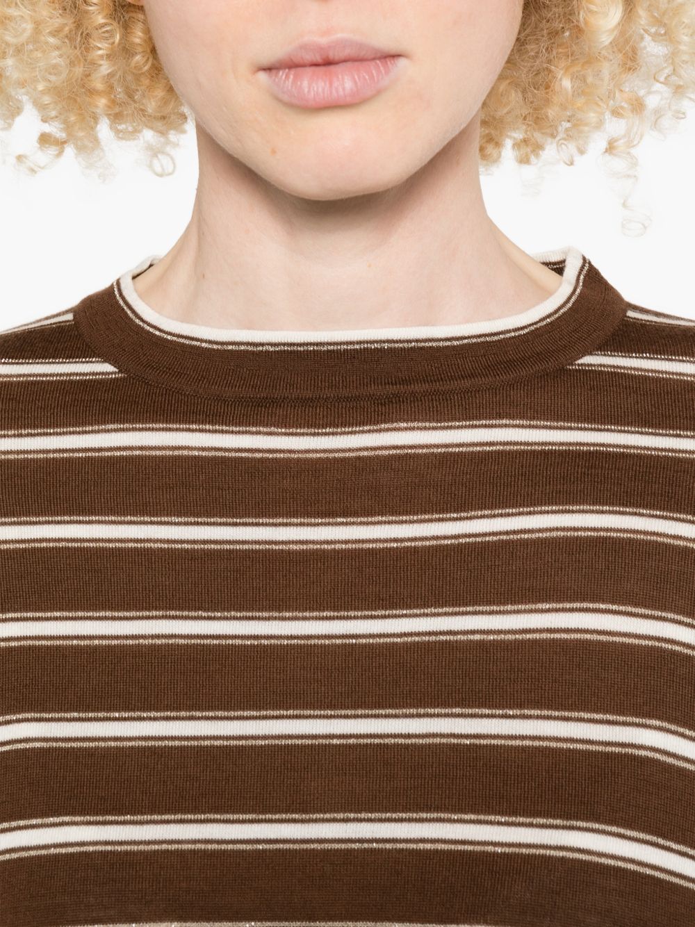 Brunello Cucinelli T-shirts and Polos Brown M14854100CTX08 (Brunello Cucinelli / Tシャツ・カットソー ) | Brunello Cucinelli (ブルネロ・クチネリ)(4)