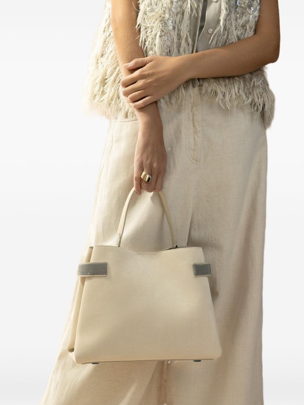 Brunello Cucinelli Bags.. Beige MBDLD2503C8905 (Brunello Cucinelli / ハンドバッグ・ショルダーバッグ ) | Brunello Cucinelli (ブルネロ・クチネリ)(2)
