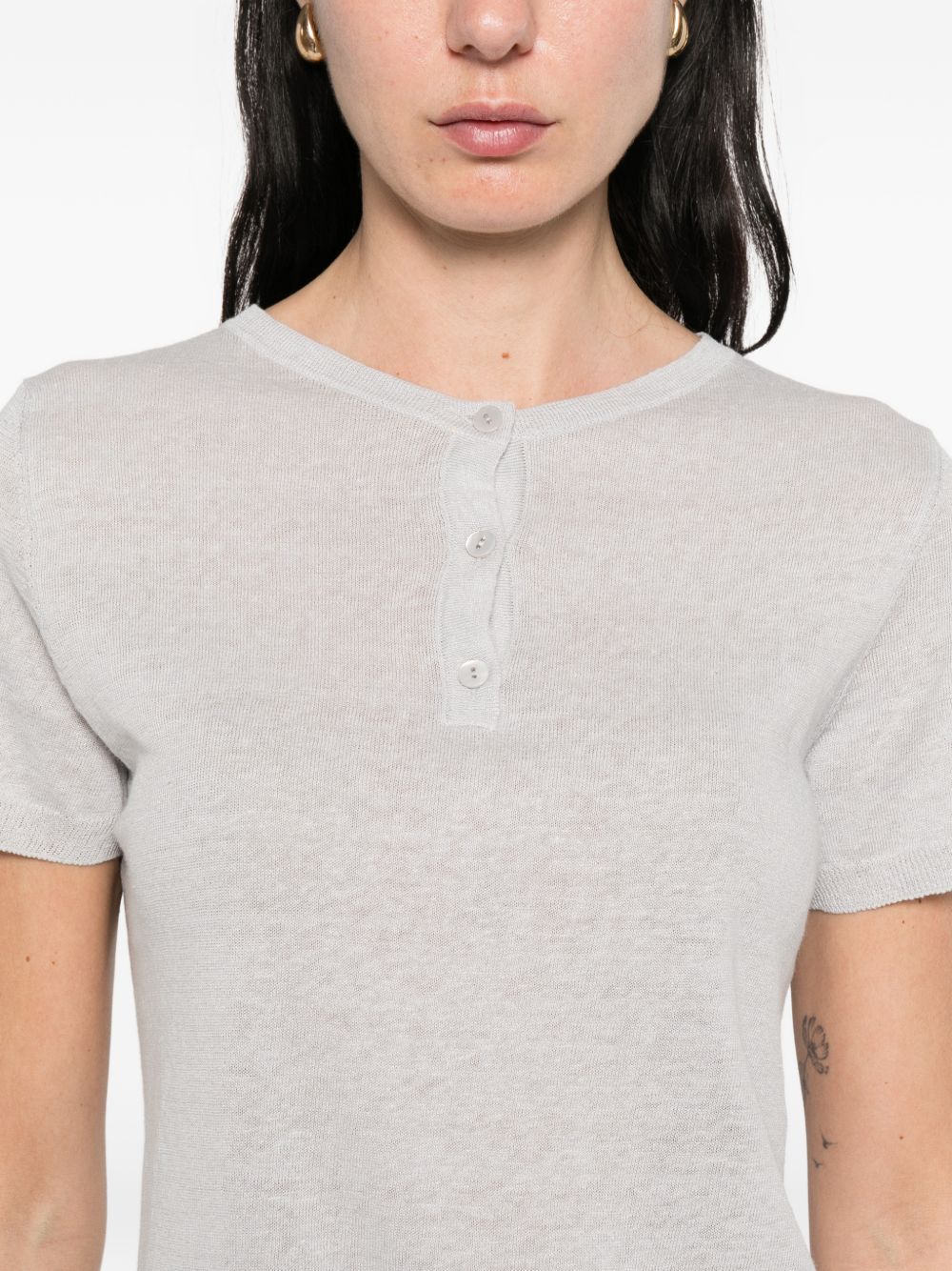 Base T-shirts and Polos GREY B7725322115 (BASE MILANO / Tシャツ・カットソー ) | BASE MILANO (バーゼ ミラノ)(2)