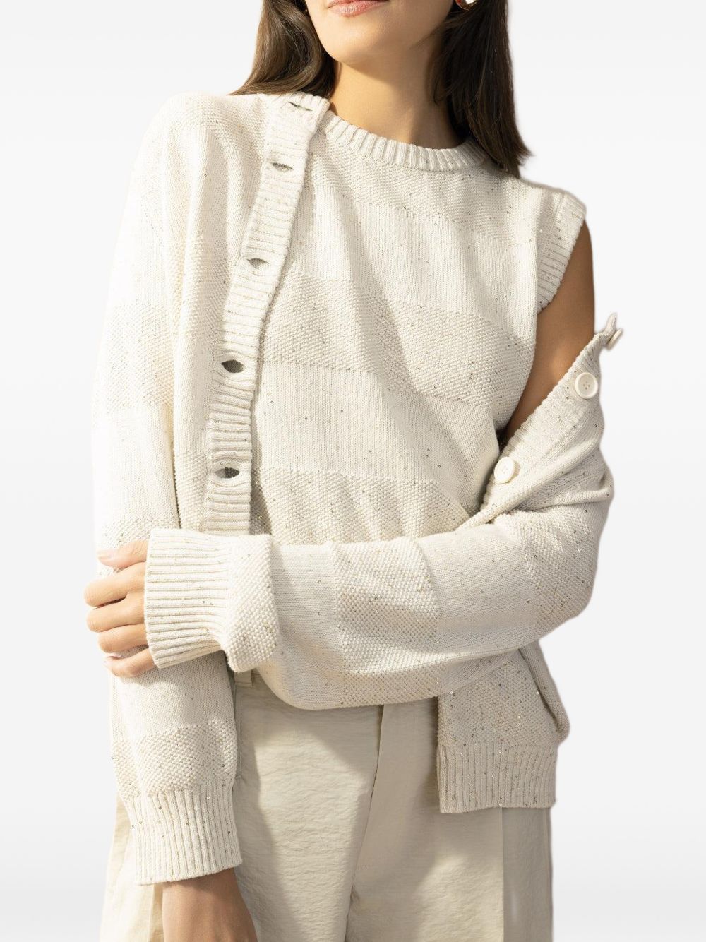 Brunello Cucinelli Top Beige MDV754810CJ430 (Brunello Cucinelli / タンクトップ・キャミソール ) | Brunello Cucinelli (ブルネロ・クチネリ)(3)