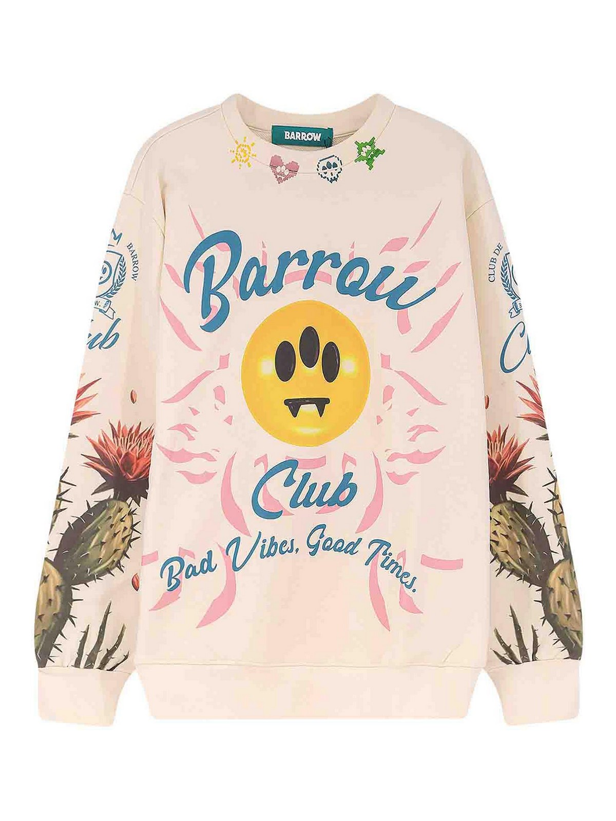 Cotton Sweatshirt With Cactus Print S6BWUASW067013 (BARROW / スウェット・フーディー ) | BARROW (バロウ)