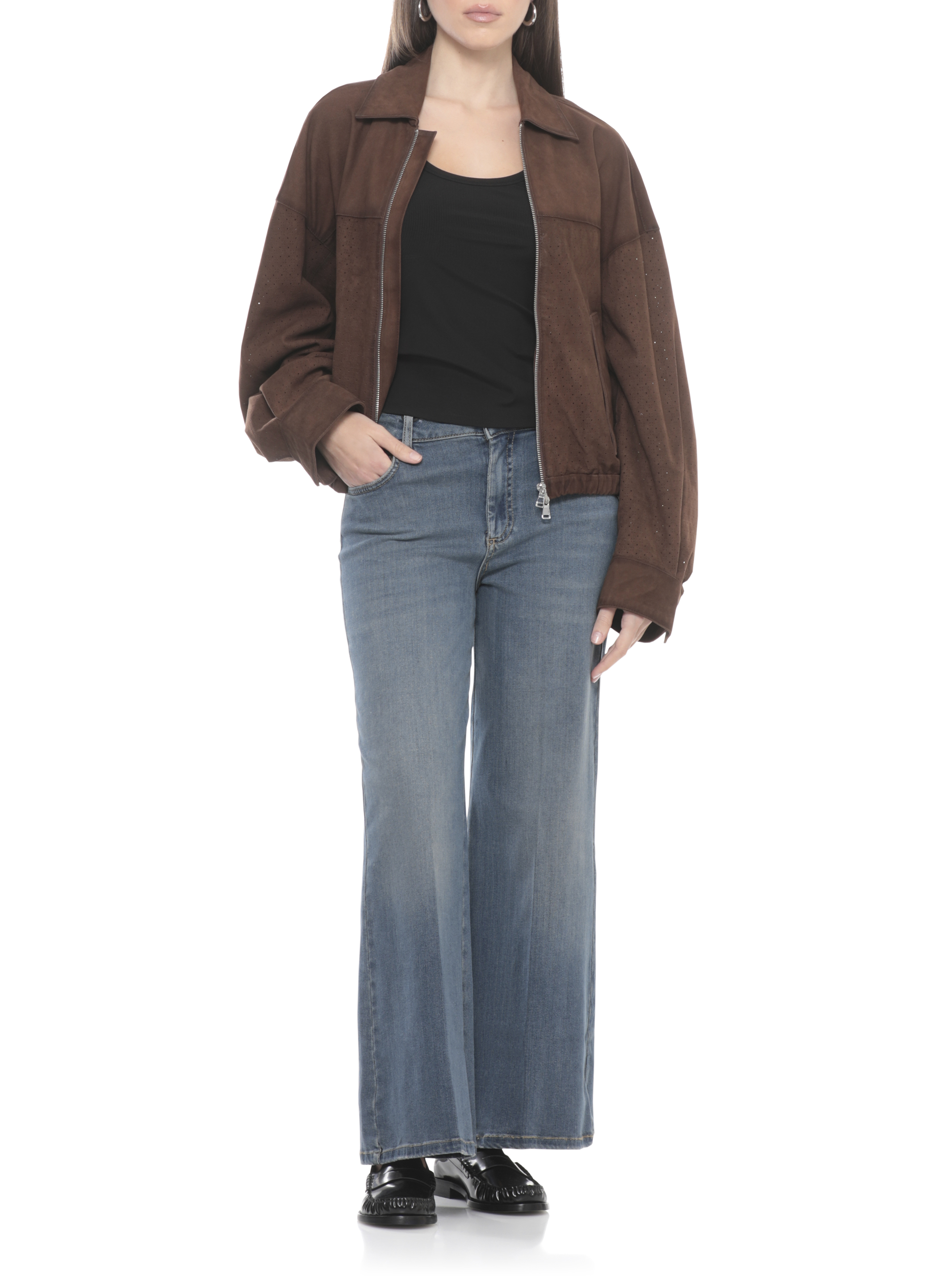 Bully Jackets Brown 7957PERFBLSB360CACAO (BULLY / レザー&ファージャケット・コート ) | BULLY (ブリー)(4)