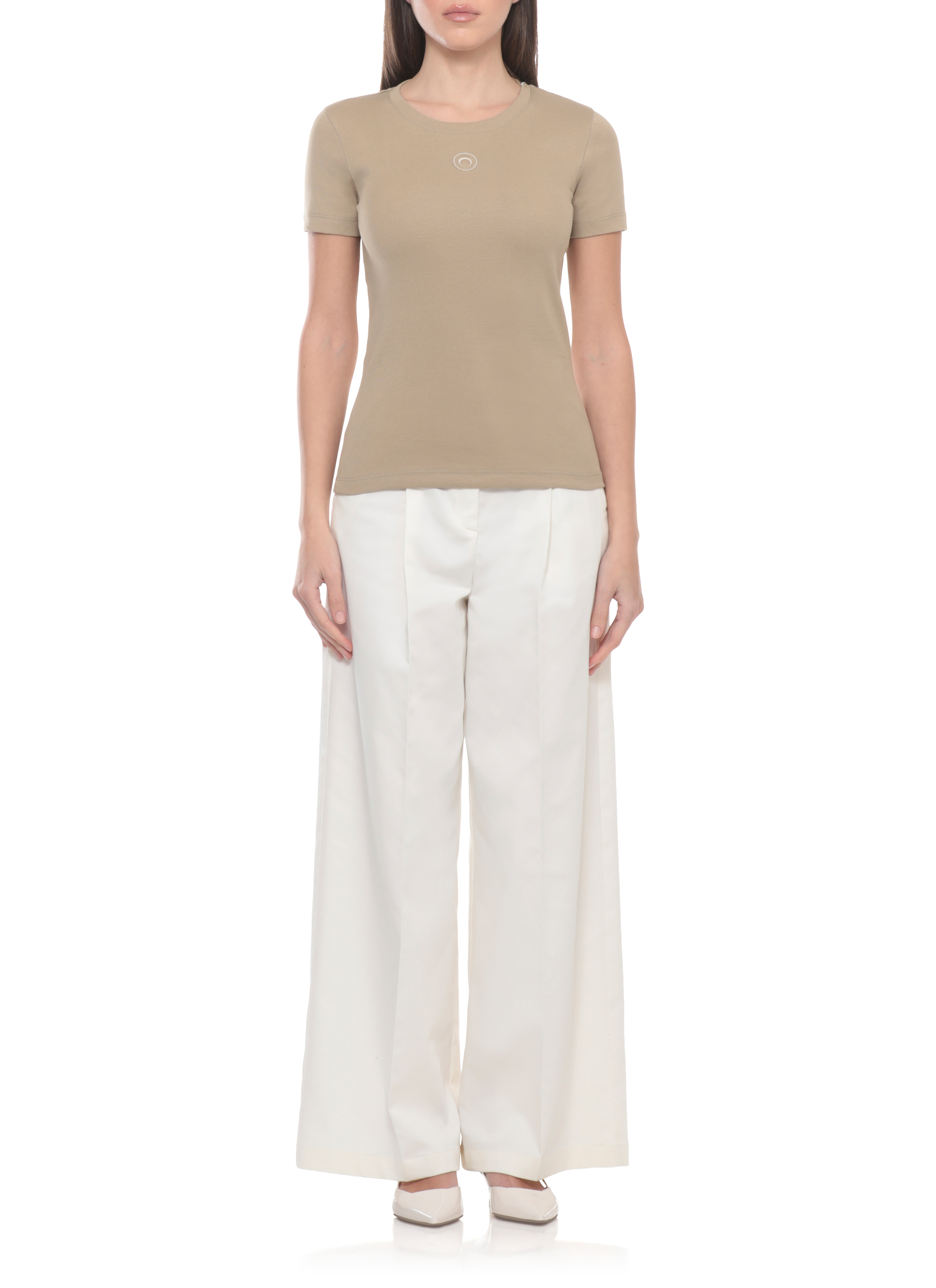 MARINE SERRE T-shirts and Polos Beige WTT012ACJER0008BG40 (MARINE SERRE / Tシャツ・カットソー ) | MARINE SERRE (マリーン セル)(1)