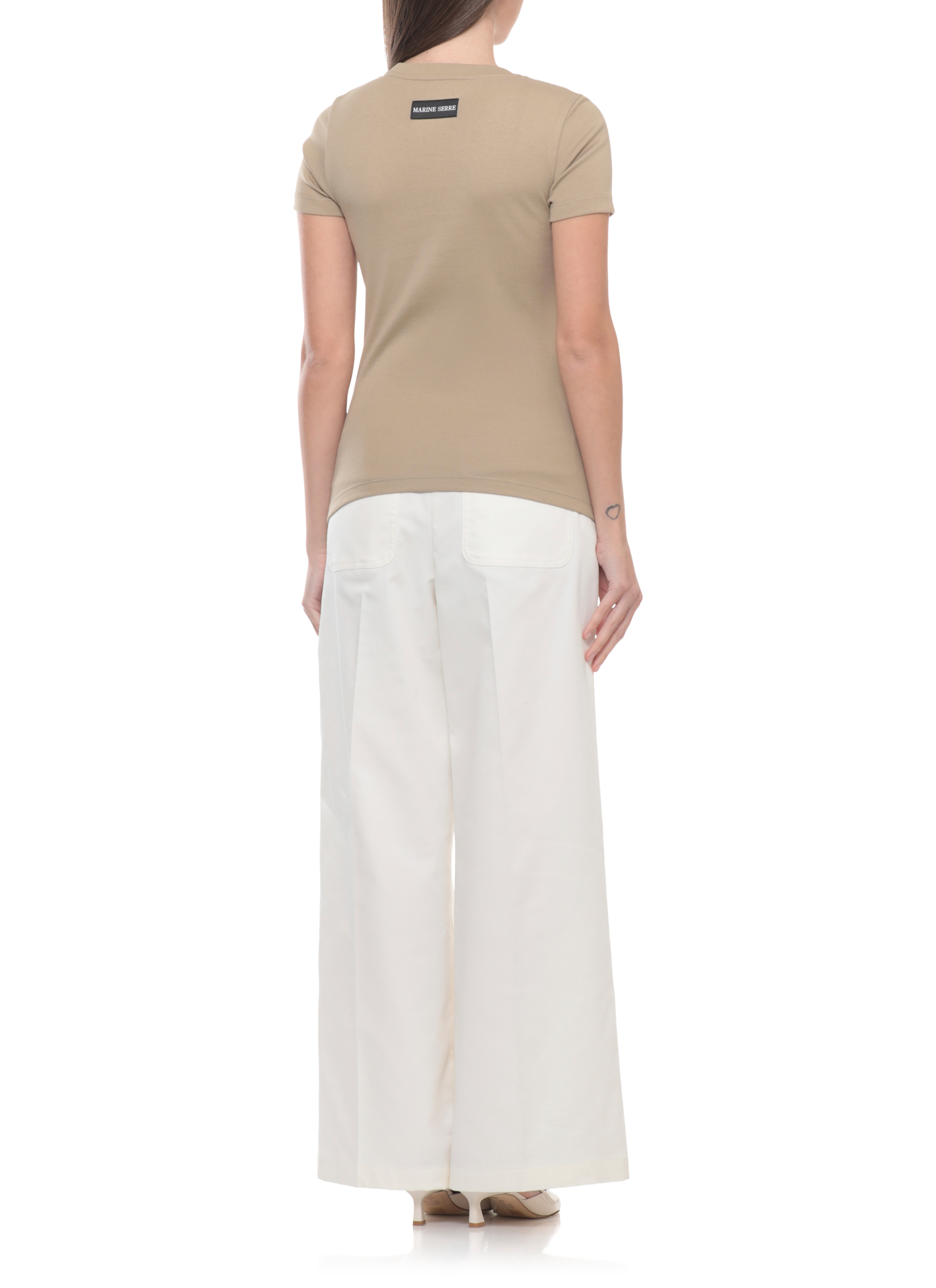 MARINE SERRE T-shirts and Polos Beige WTT012ACJER0008BG40 (MARINE SERRE / Tシャツ・カットソー ) | MARINE SERRE (マリーン セル)(2)