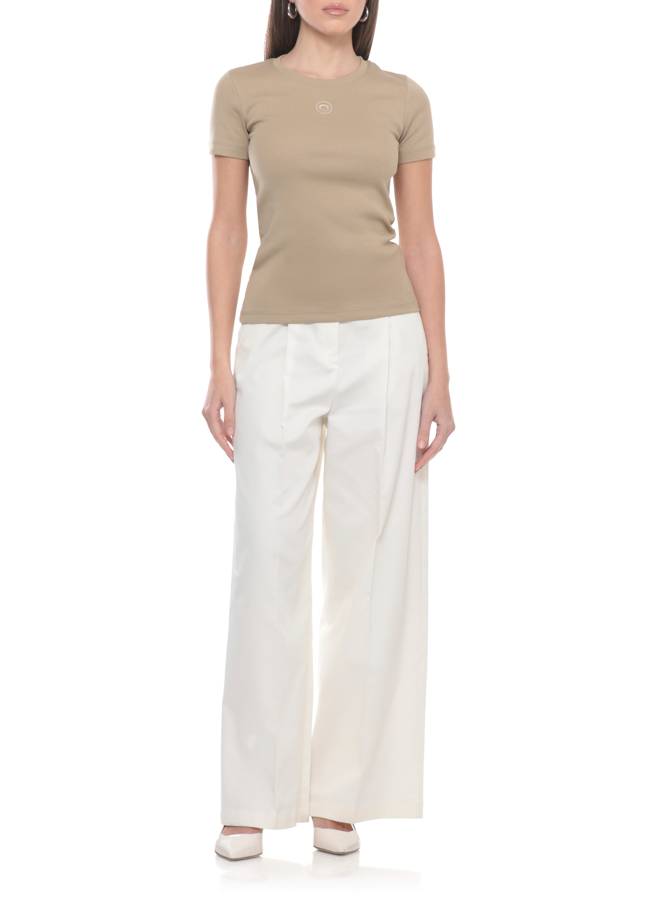 MARINE SERRE T-shirts and Polos Beige WTT012ACJER0008BG40 (MARINE SERRE / Tシャツ・カットソー ) | MARINE SERRE (マリーン セル)(4)