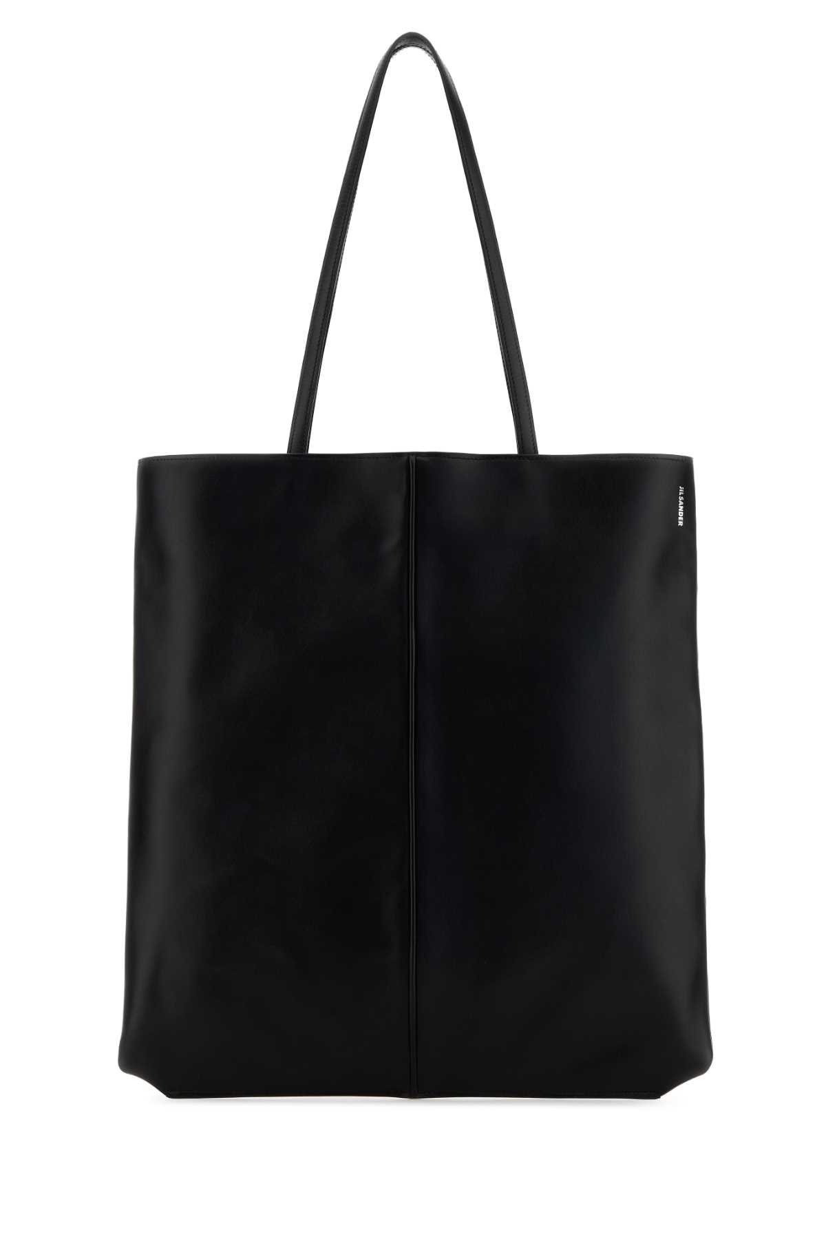 Black leather Linea shopping bag J08ZL0008P9046001 (Jil Sander / トートバッグ ) | Jil Sander (ジルサンダー)