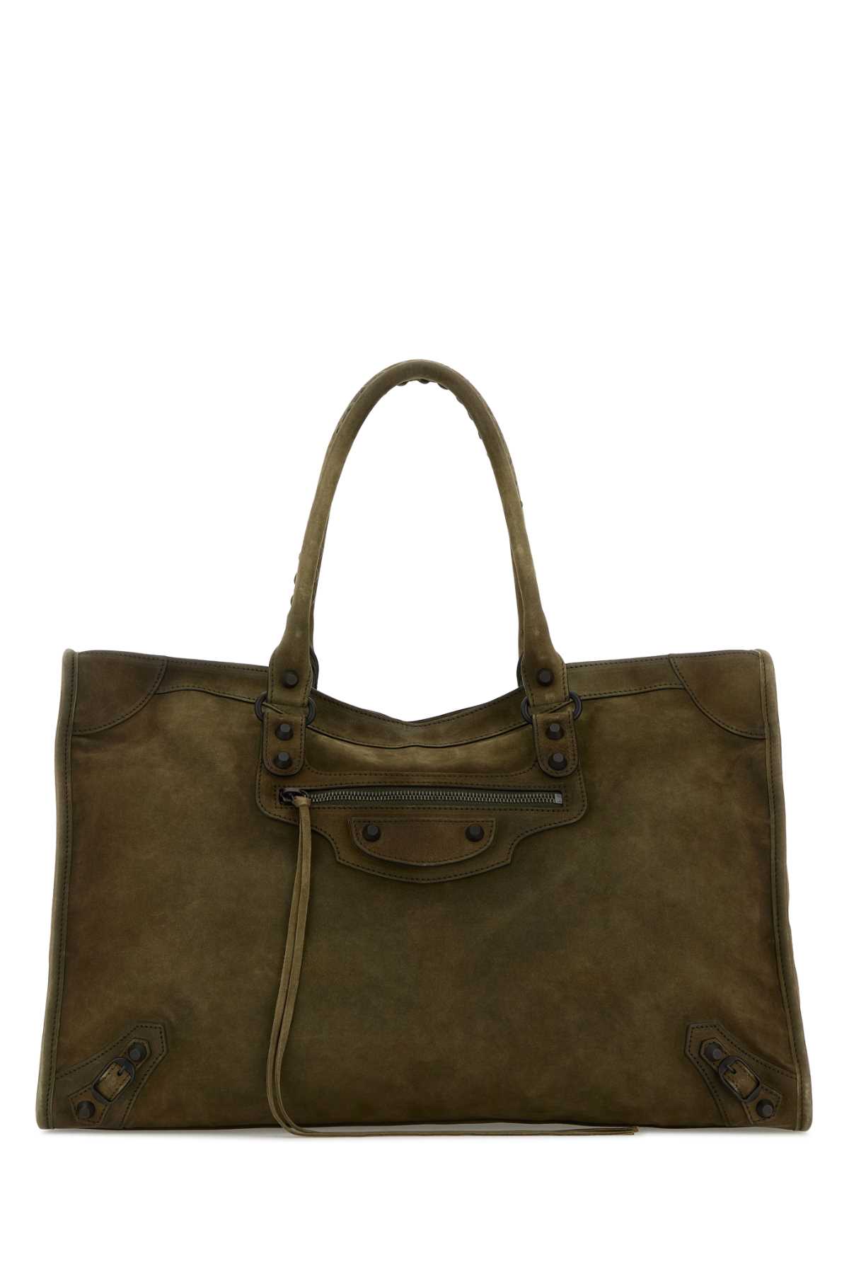 Olive green suede large Le City shopping bag 8083882AB2A3503 (Balenciaga / ハンドバッグ・ショルダーバッグ ) | Balenciaga (バレンシアガ)