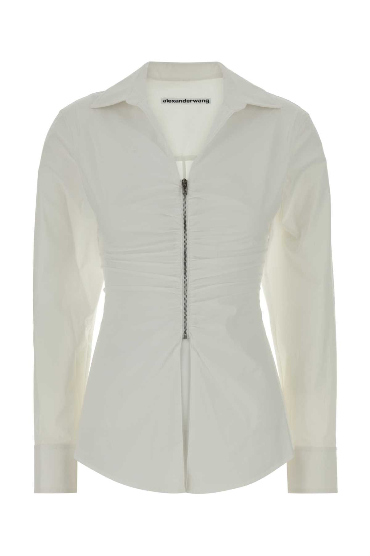 White stretch poplin shirt 1WC2261304100 (alexanderwang / シャツ・ブラウス ) | alexanderwang (アレキサンダーワン)