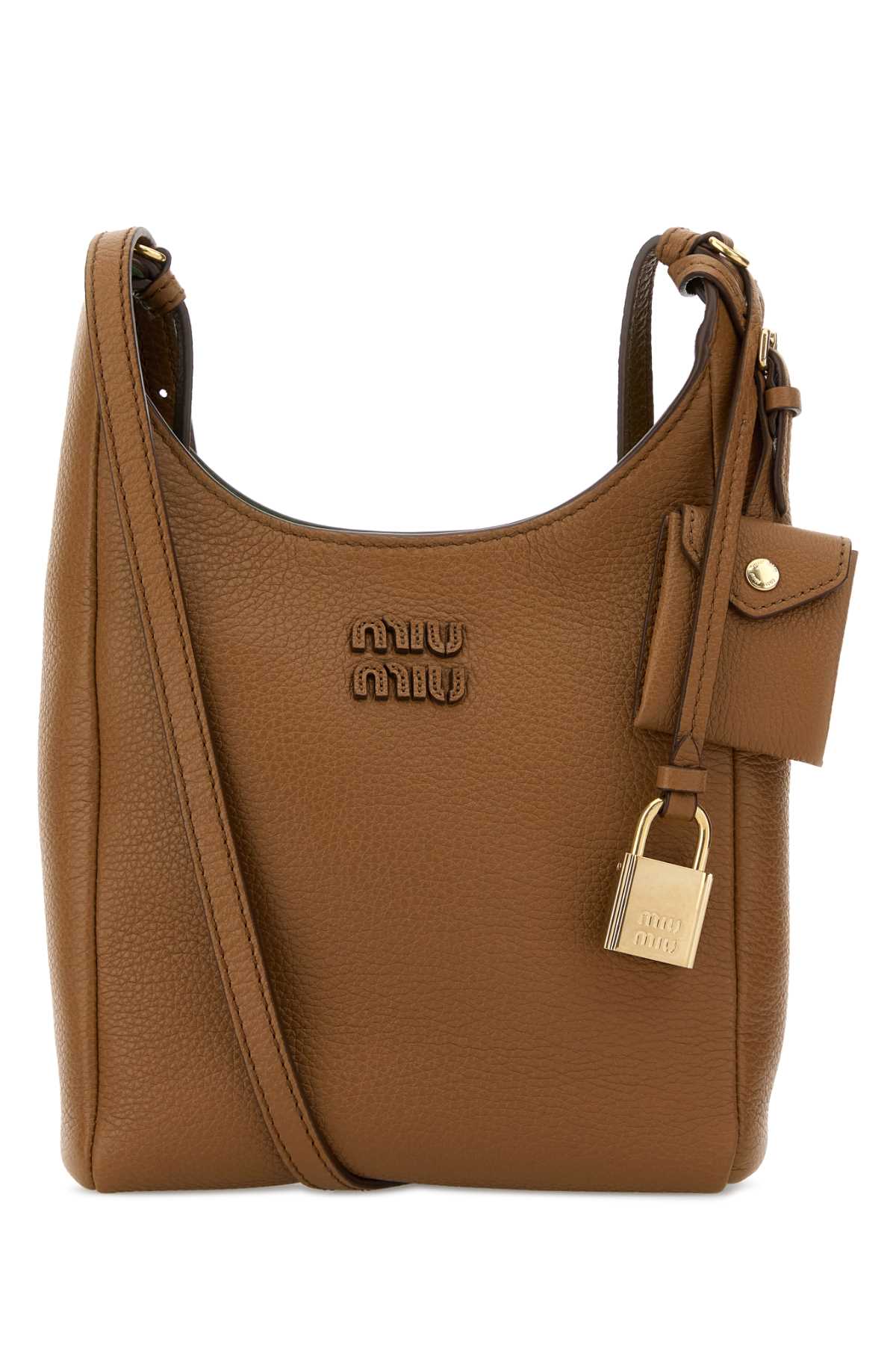 Camel leather crossbody bag 5BE0992IFLF04YM (MIU MIU / ハンドバッグ・ショルダーバッグ ) | MIU MIU (ミュウミュウ)
