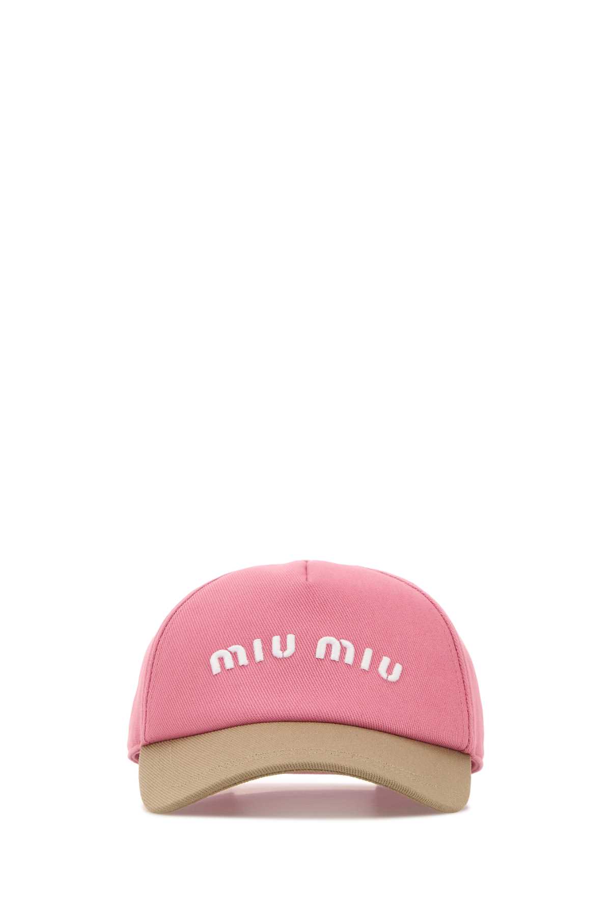 Two-tone cotton baseball cap 5HC179ACQ1F0W0M (MIU MIU / 帽子 ) | MIU MIU (ミュウミュウ)