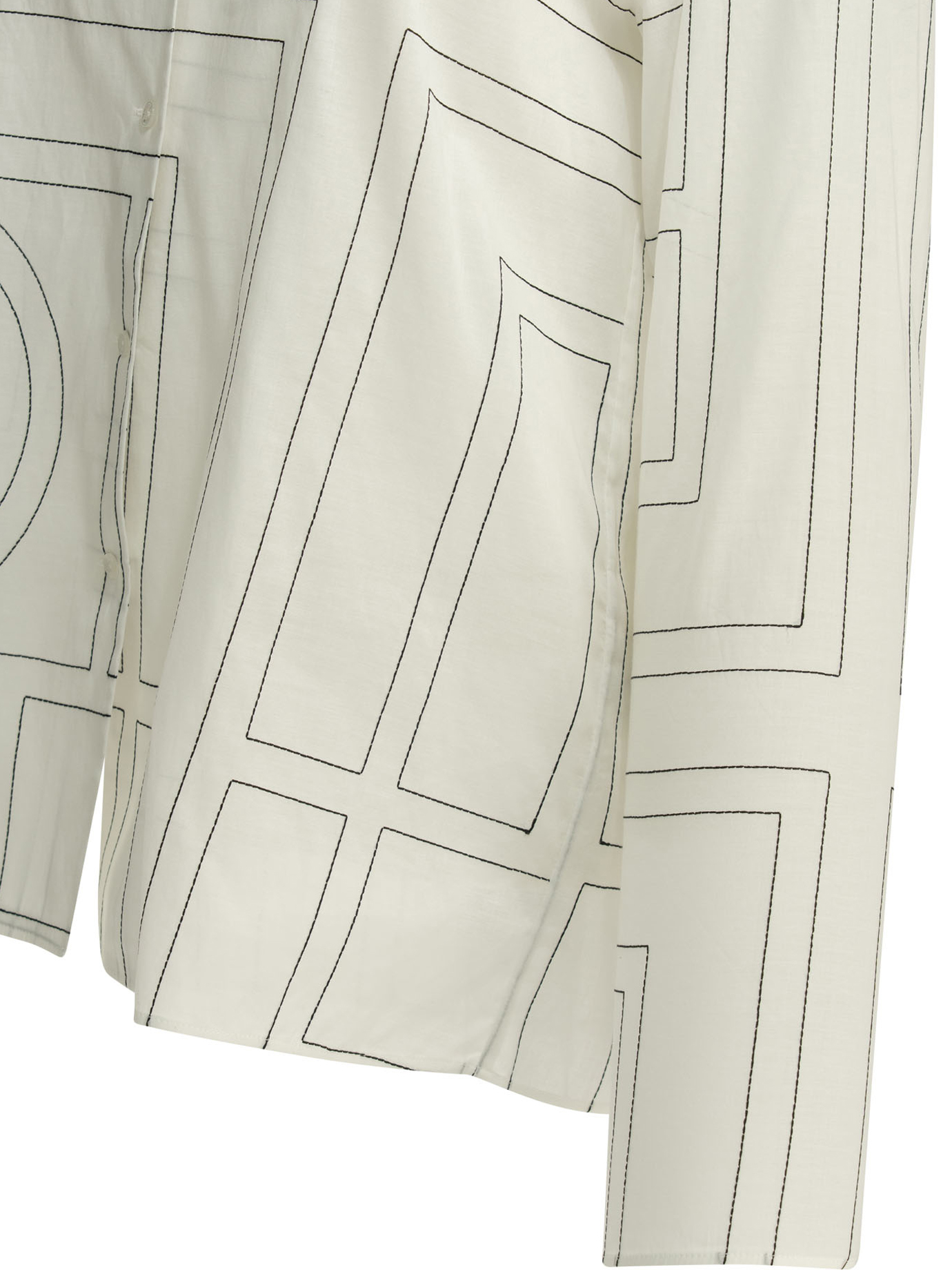 Embroidered casual shirt 243WRT976FB0239200WHITEBLACK (TOTEME / シャツ・ブラウス ) | TOTEME (トーテム)(3)