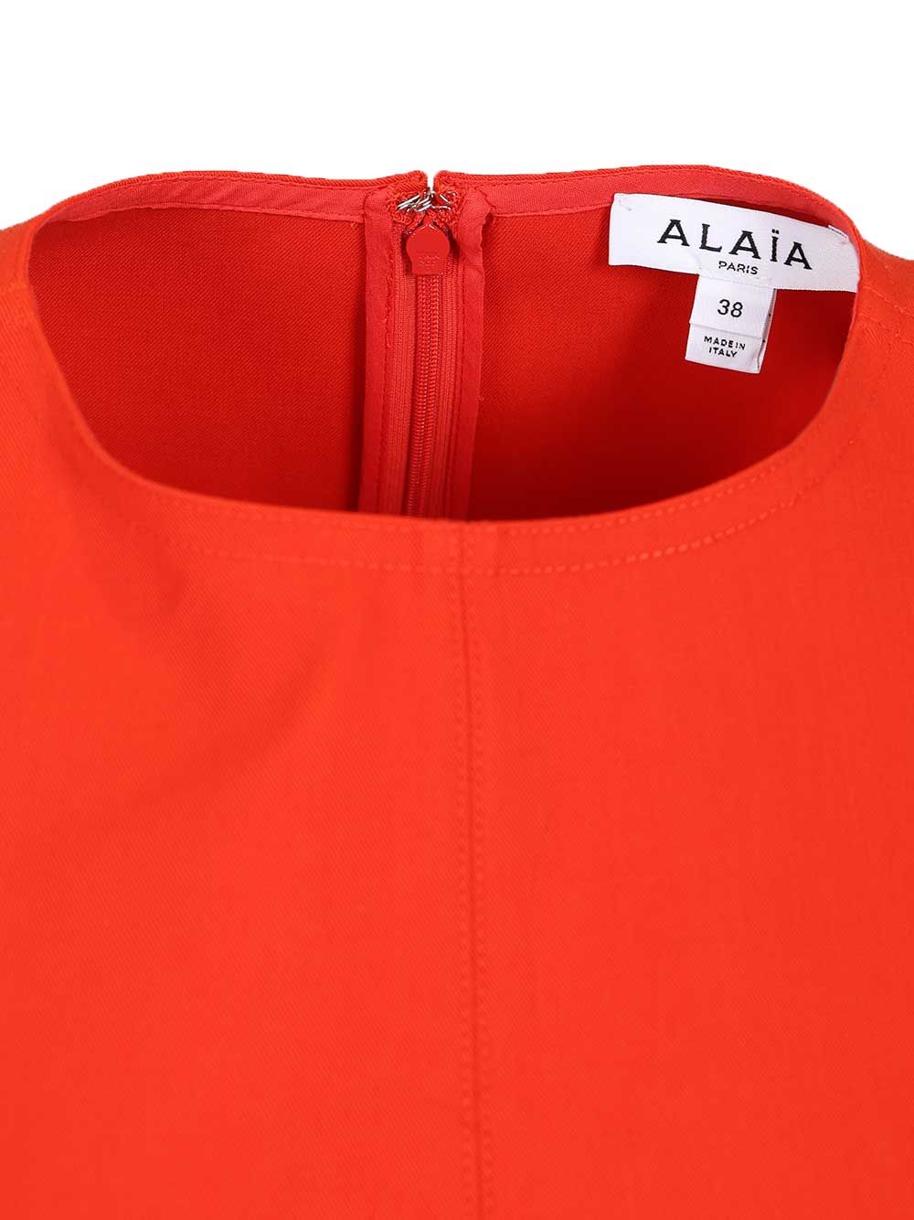 Cropped top in cotton gabardine with band AA9H1479W112C319 (ALAIA / シャツ・ブラウス ) | ALAIA (アライア)(3)