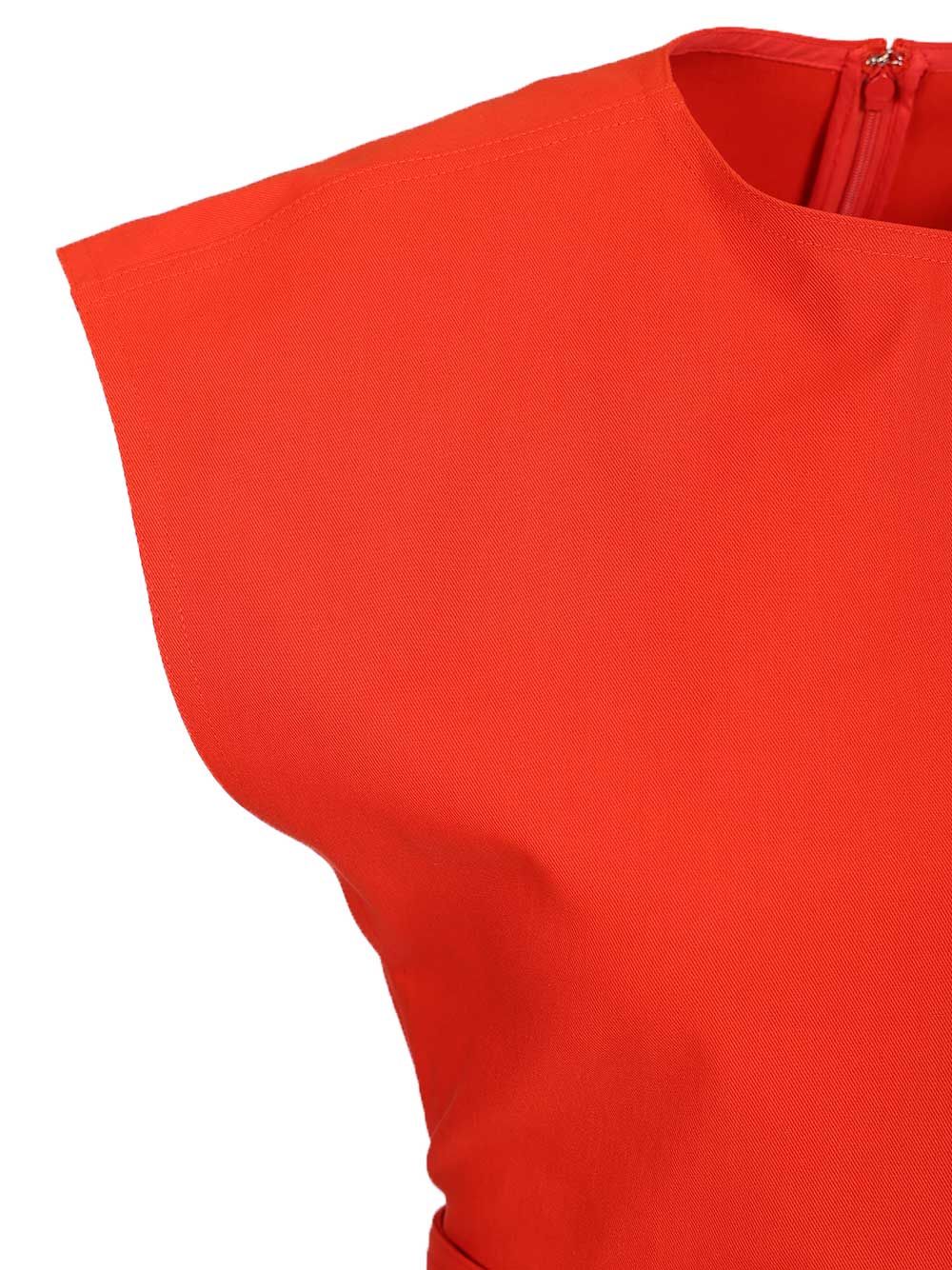 Cropped top in cotton gabardine with band AA9H1479W112C319 (ALAIA / シャツ・ブラウス ) | ALAIA (アライア)(4)