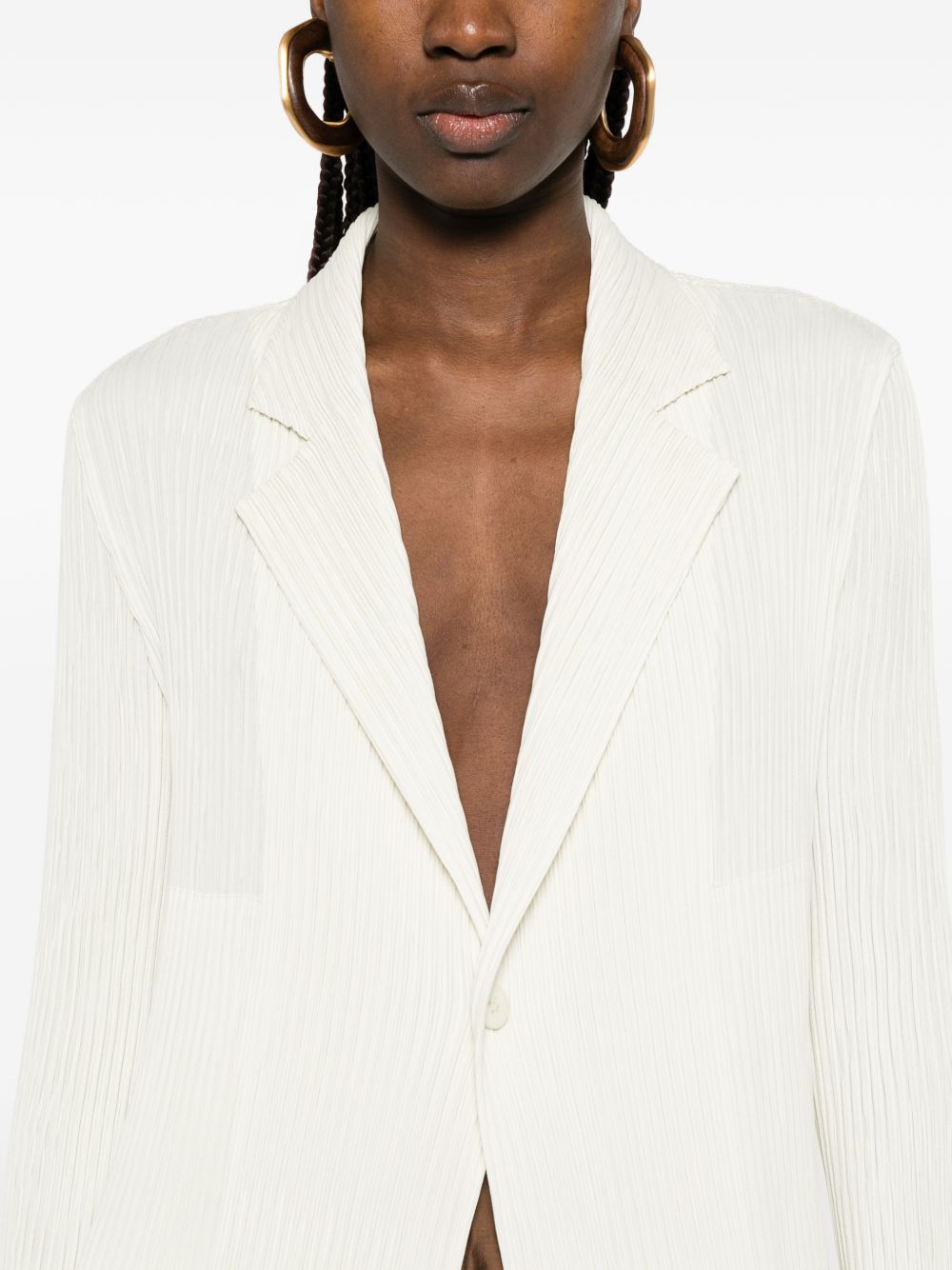 Issey Miyake Jackets White IM66FD64602 (ISSEY MIYAKE / ブレザー・ジャケット ) | ISSEY MIYAKE (イッセイ ミヤケ)(3)