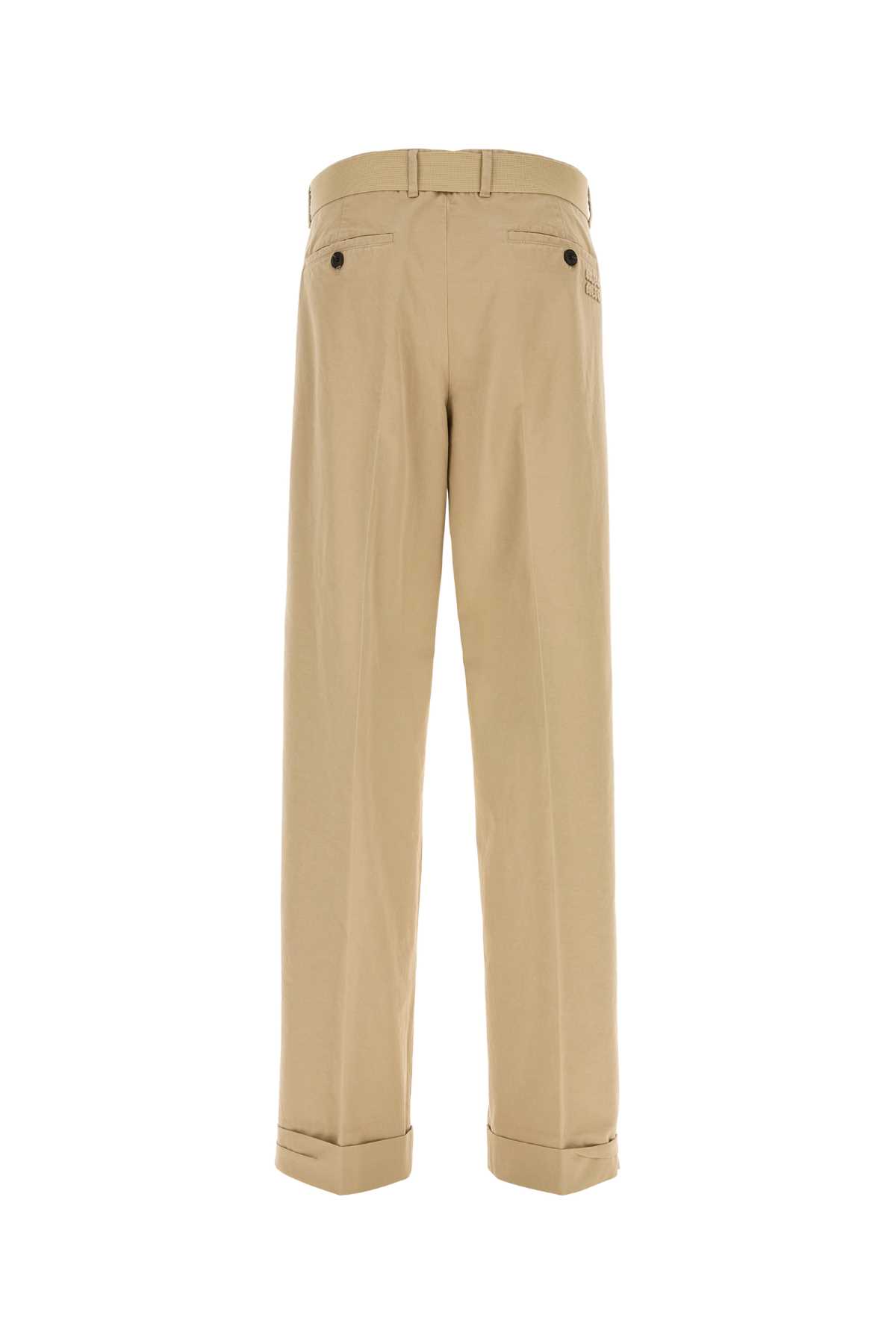 Beige cotton pant MP1956SOOO19EKF0006 (MIU MIU / パンツ ) | MIU MIU (ミュウミュウ)(1)