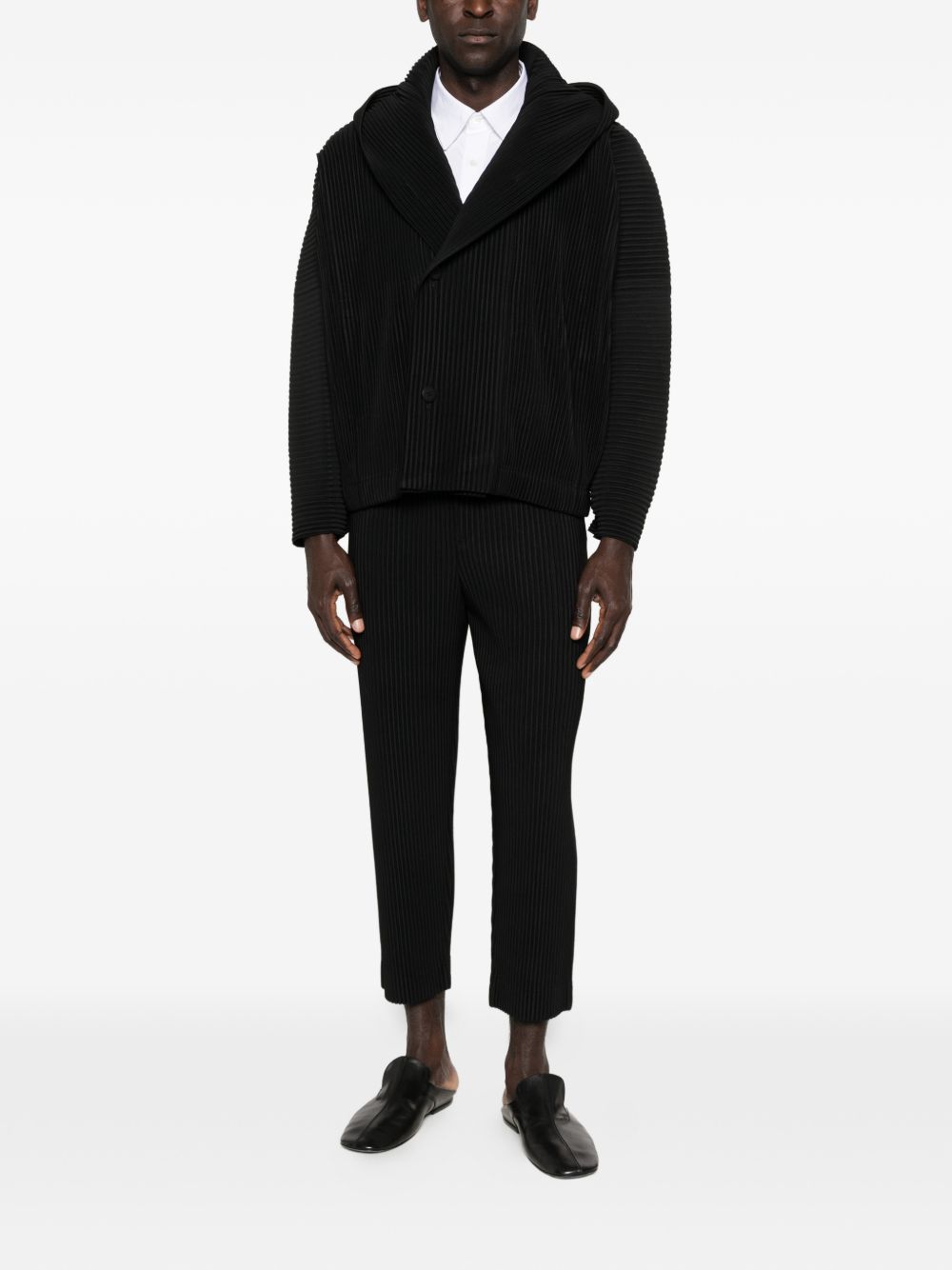 HOMME PLISSE' ISSEY MIYAKE Sweaters Black HP66JC03115 (HOMME PLISSÉ ISSEY MIYAKE / スウェット・フーディー ) | HOMME PLISSÉ ISSEY MIYAKE (オムプリッセ イッセイ ミヤケ)(1)