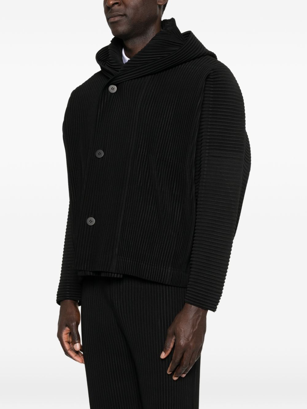 HOMME PLISSE' ISSEY MIYAKE Sweaters Black HP66JC03115 (HOMME PLISSÉ ISSEY MIYAKE / スウェット・フーディー ) | HOMME PLISSÉ ISSEY MIYAKE (オムプリッセ イッセイ ミヤケ)(3)