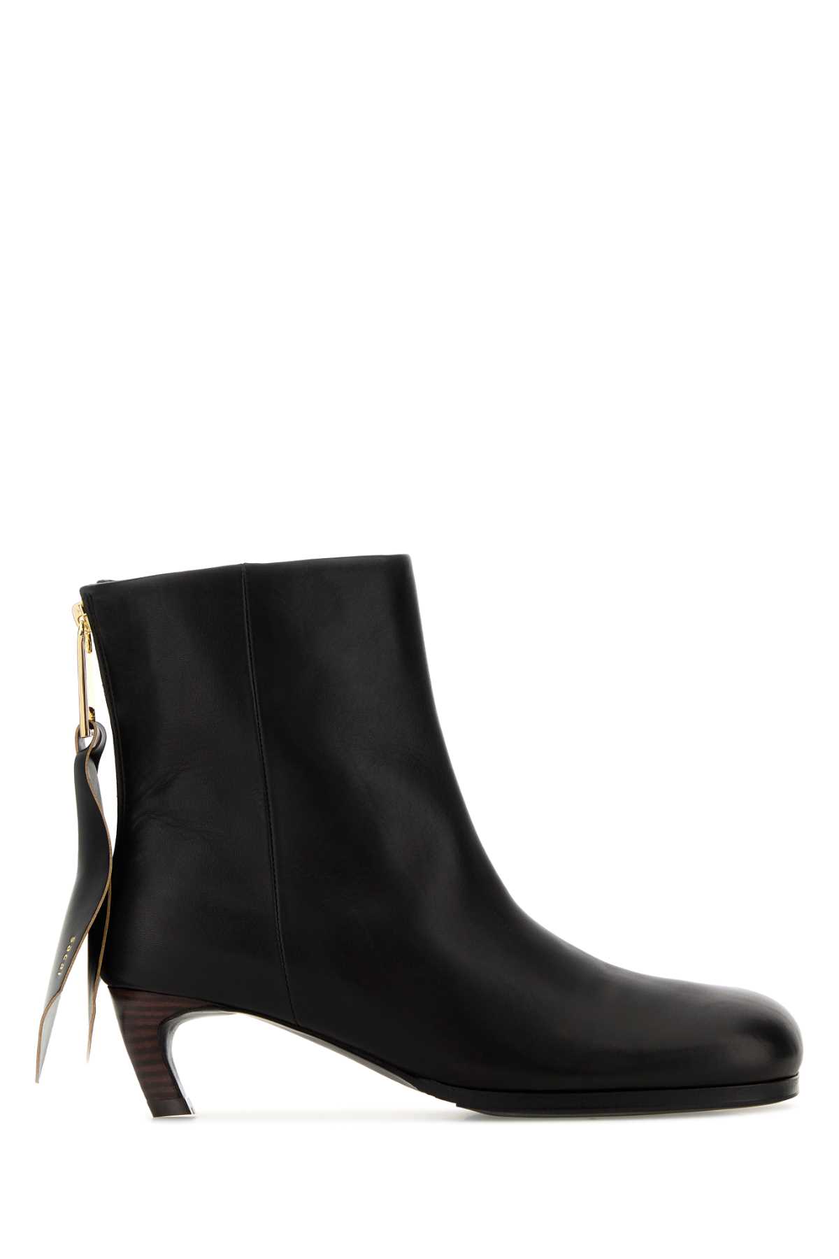 Black leather ankle boots 2608551001 (sacai / ブーツ ) | sacai (サカイ)