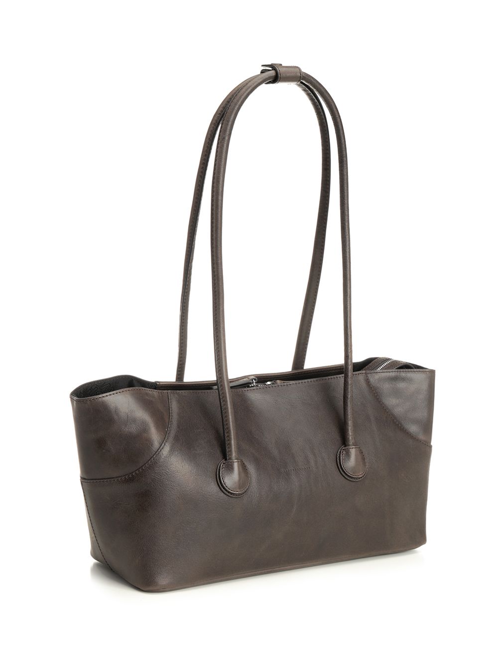 BOAT SHOPPER LARGE COW LEATHER. GG045890SEPIA (MARGESHERWOOD / トートバッグ ) | MARGESHERWOOD (マージシャーウッド)(1)