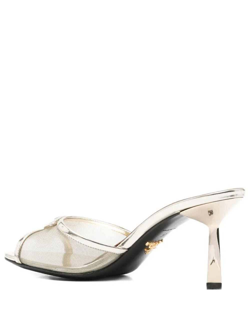 METALLIC LEATHER AND MESH HEELED MULE 1XX790F0751ABLF0846 (Prada / サンダル ) | Prada (プラダ)(2)