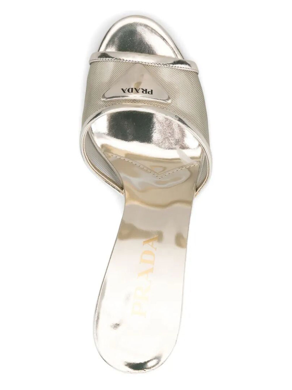 METALLIC LEATHER AND MESH HEELED MULE 1XX790F0751ABLF0846 (Prada / サンダル ) | Prada (プラダ)(3)