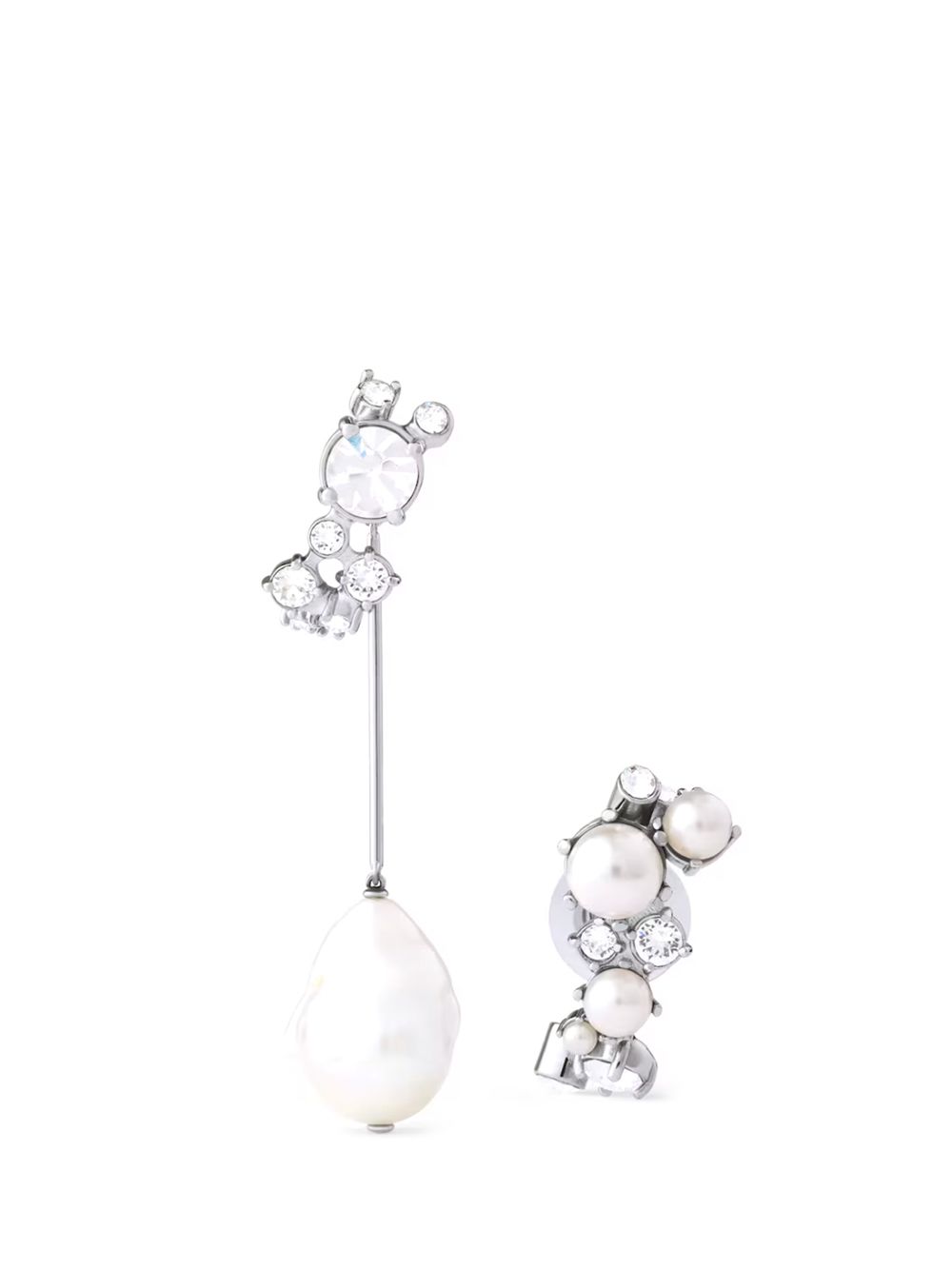 CRYSTAL PEARL SILVERY HOOPS EARRINGS BF116PF05M132 (GIVENCHY / ピアス・イヤリング ) | GIVENCHY (ジバンシィ)