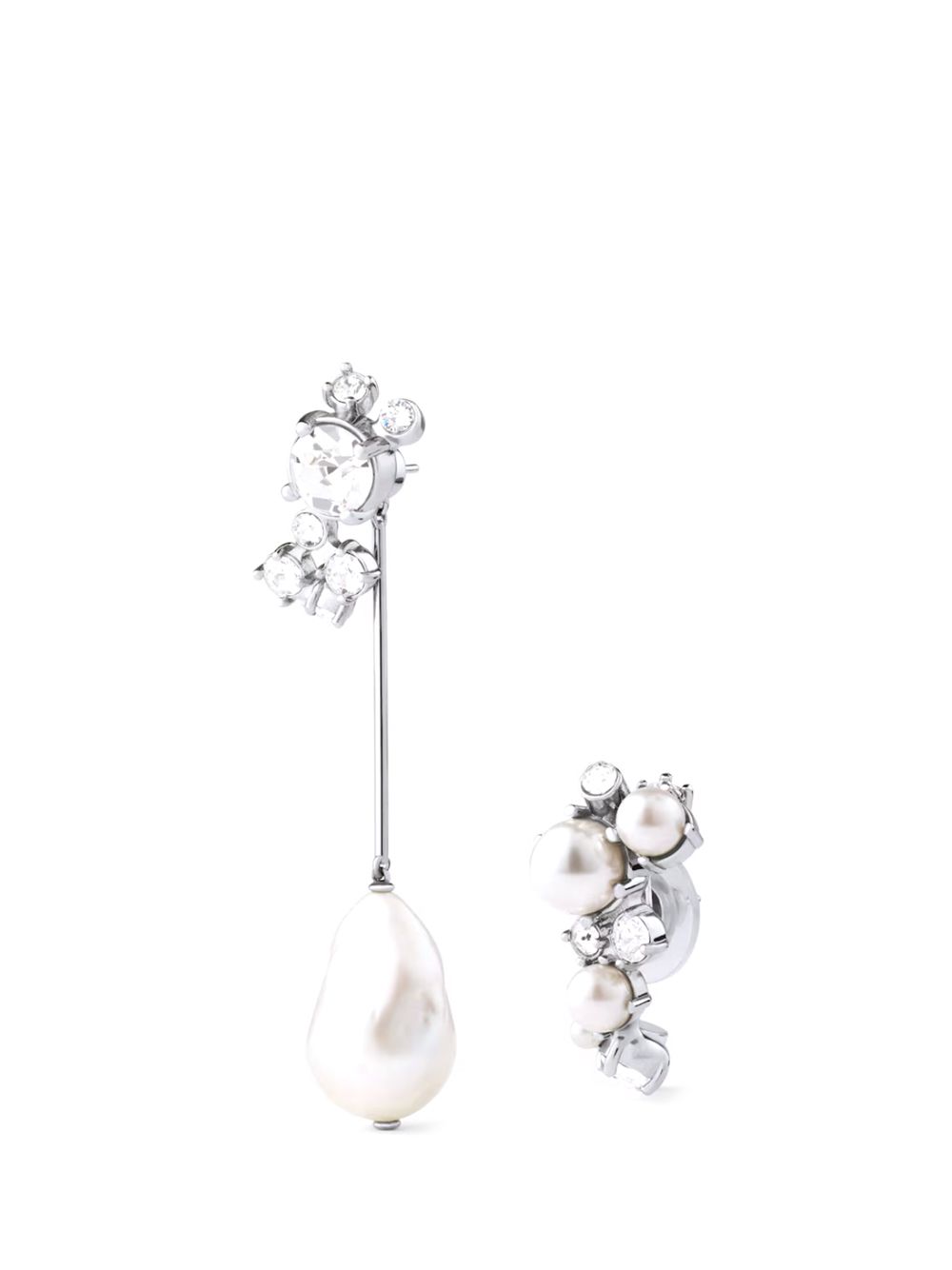 CRYSTAL PEARL SILVERY HOOPS EARRINGS BF116PF05M132 (GIVENCHY / ピアス・イヤリング ) | GIVENCHY (ジバンシィ)(1)