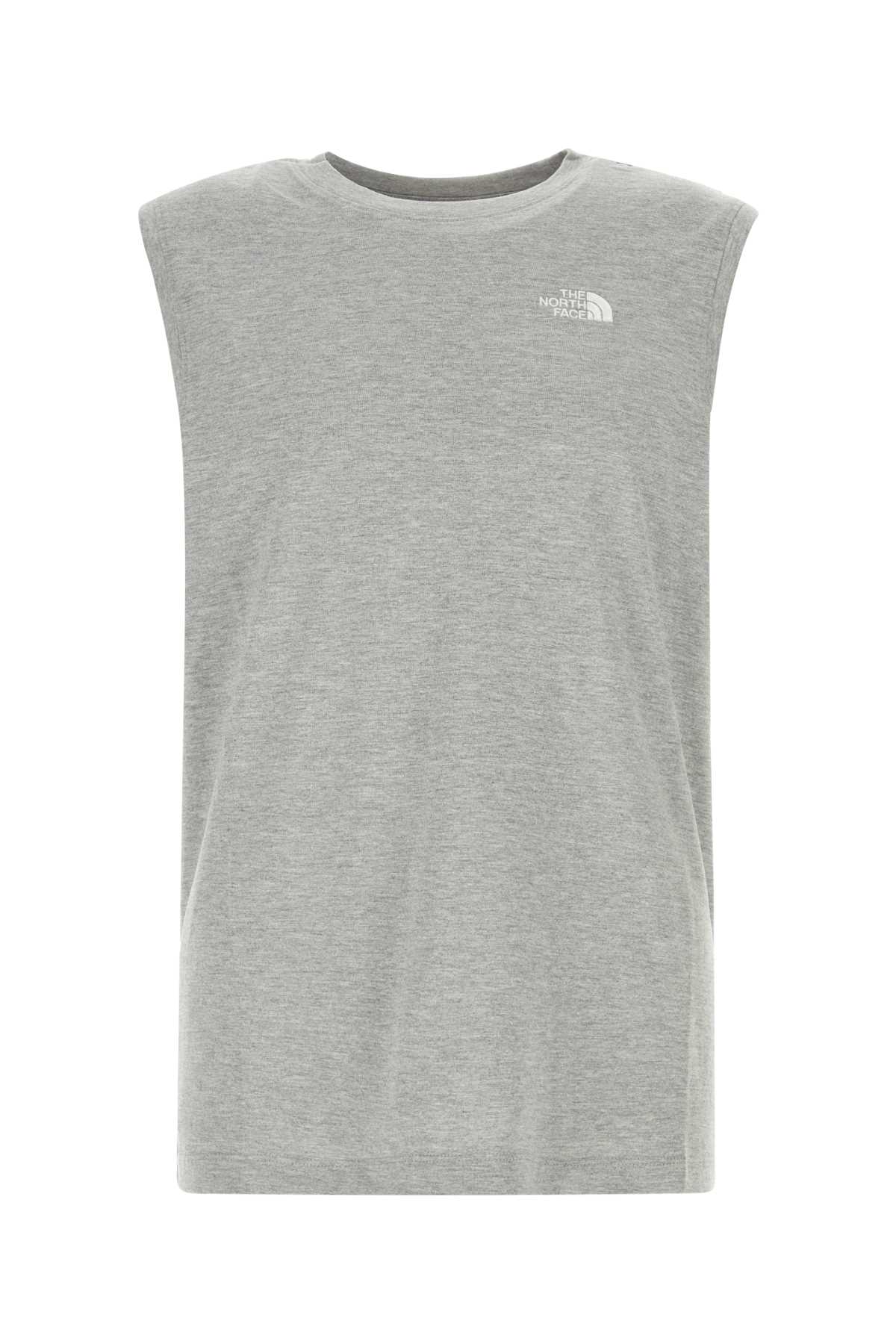 Grey cotton blend tank top NF0A8FD4CQO1 (THE NORTH FACE / タンクトップ・キャミソール ) | THE NORTH FACE (ザ・ノース・フェイス)