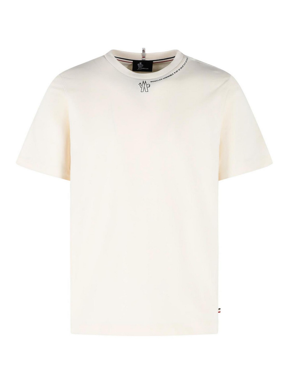 Ivory White Cotton T-Shirt 0978C0002089AZ9041 (Moncler / Tシャツ・カットソー ) | Moncler (モンクレール)