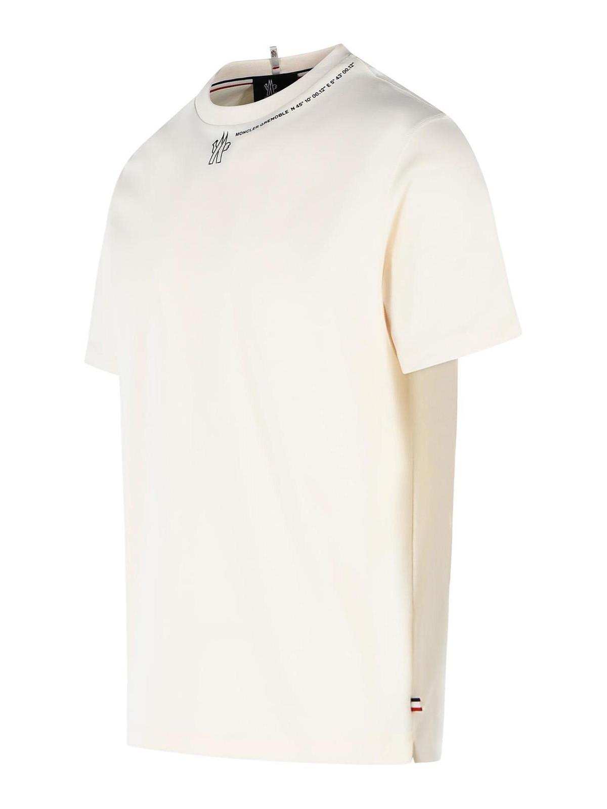 Ivory White Cotton T-Shirt 0978C0002089AZ9041 (Moncler / Tシャツ・カットソー ) | Moncler (モンクレール)(2)