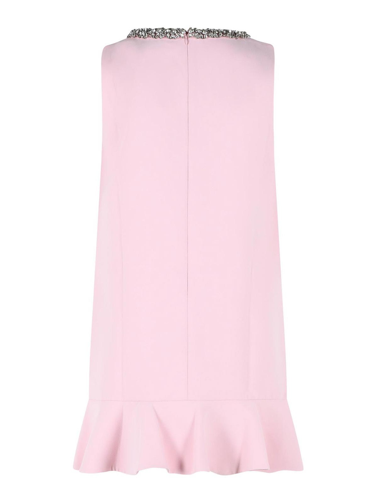 Bonded Pink Polyester Dress SS26036SAPPINK (self-portrait / ワンピース・ドレス・オールインワン ) | self-portrait (セルフ・ポートレイト)(1)