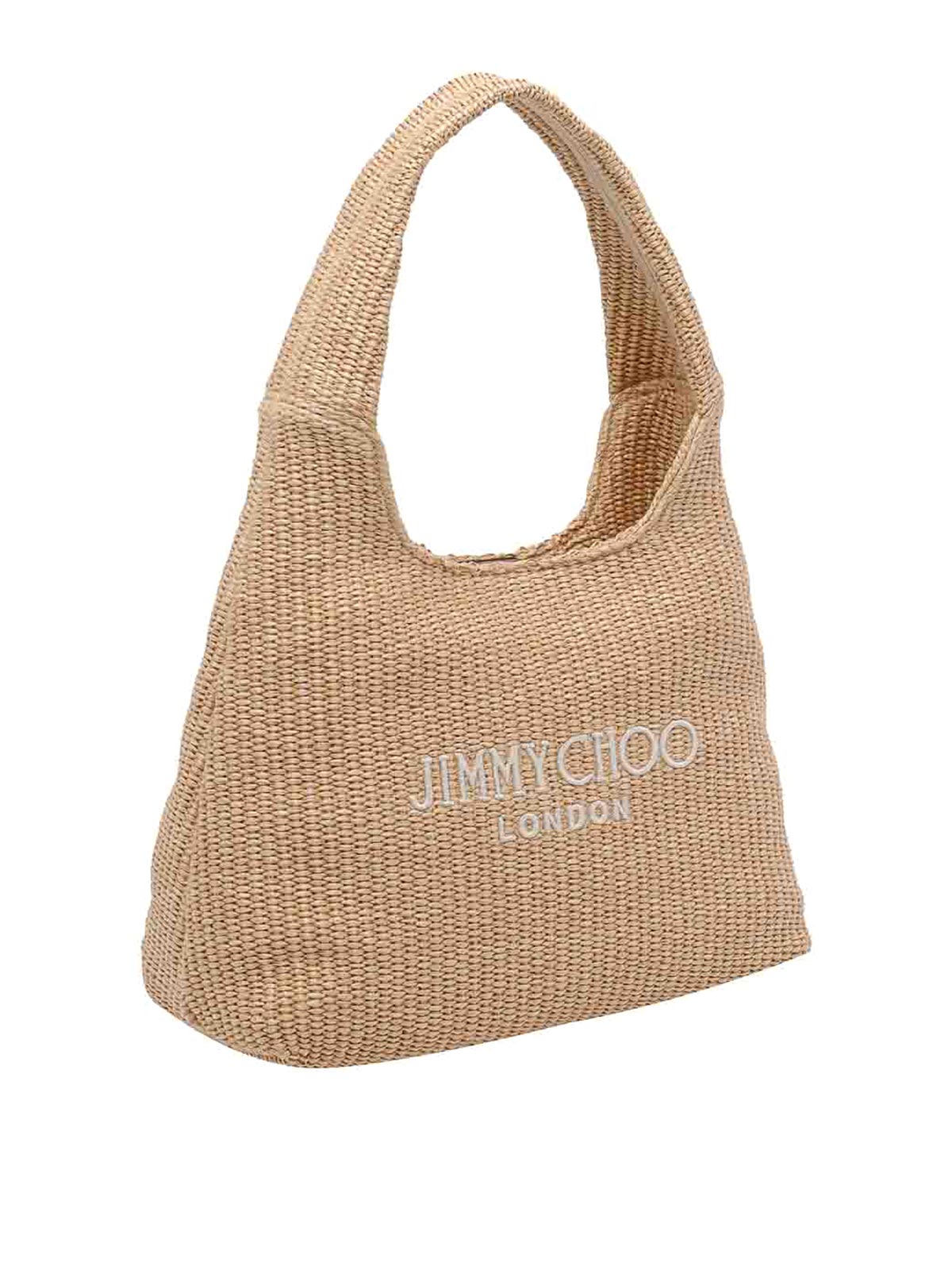 Medium Beach Diamond Hobo Bag BEACHDMNDHOBOMJYNNATURALLATTE (JIMMY CHOO / トートバッグ ) | JIMMY CHOO (ジミー チュウ)(1)