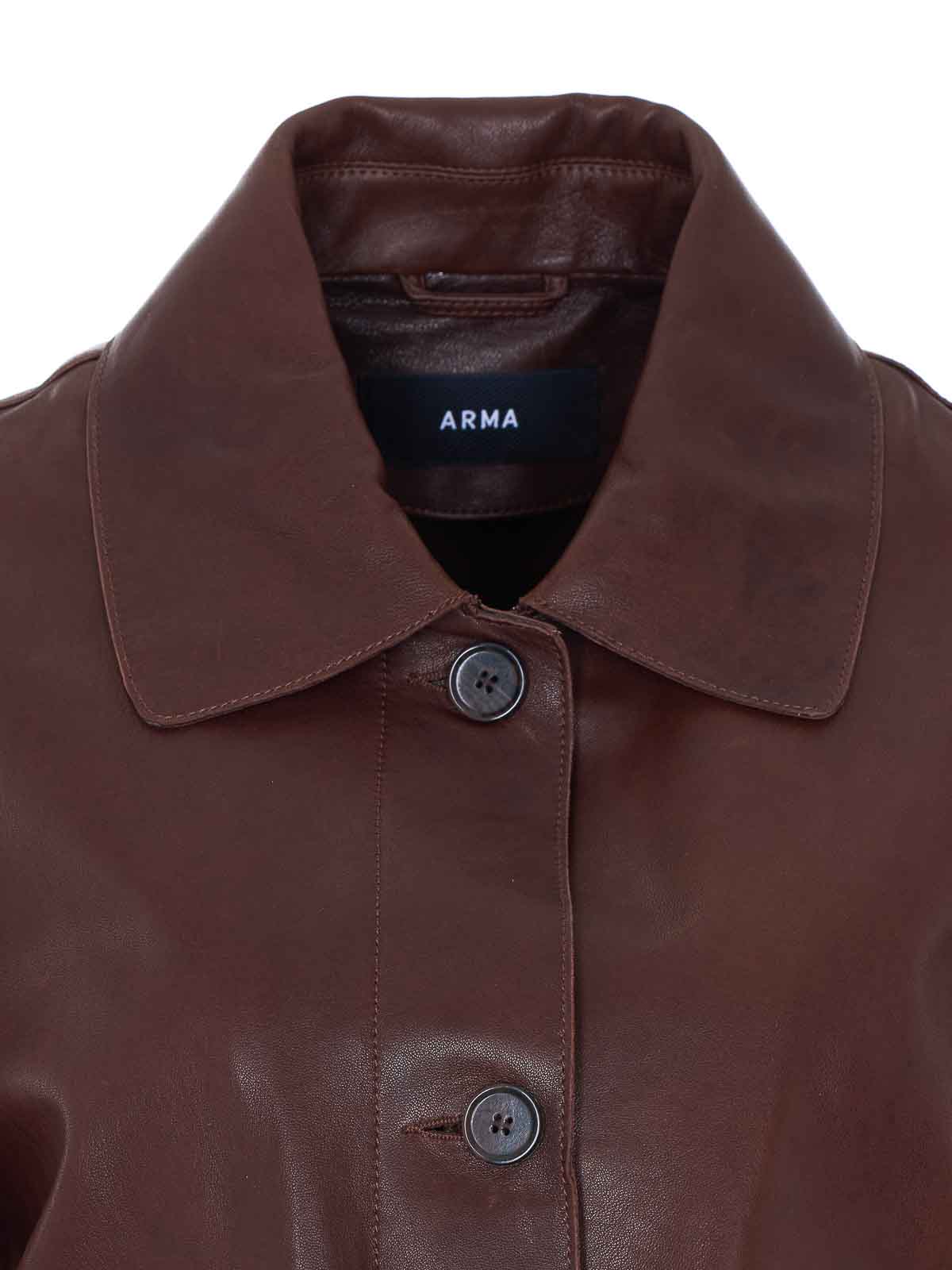 Brown Fem Jacket 020L26105202MUDBROWN (ARMA / レザー&ファージャケット・コート ) | ARMA (アルマ)(3)