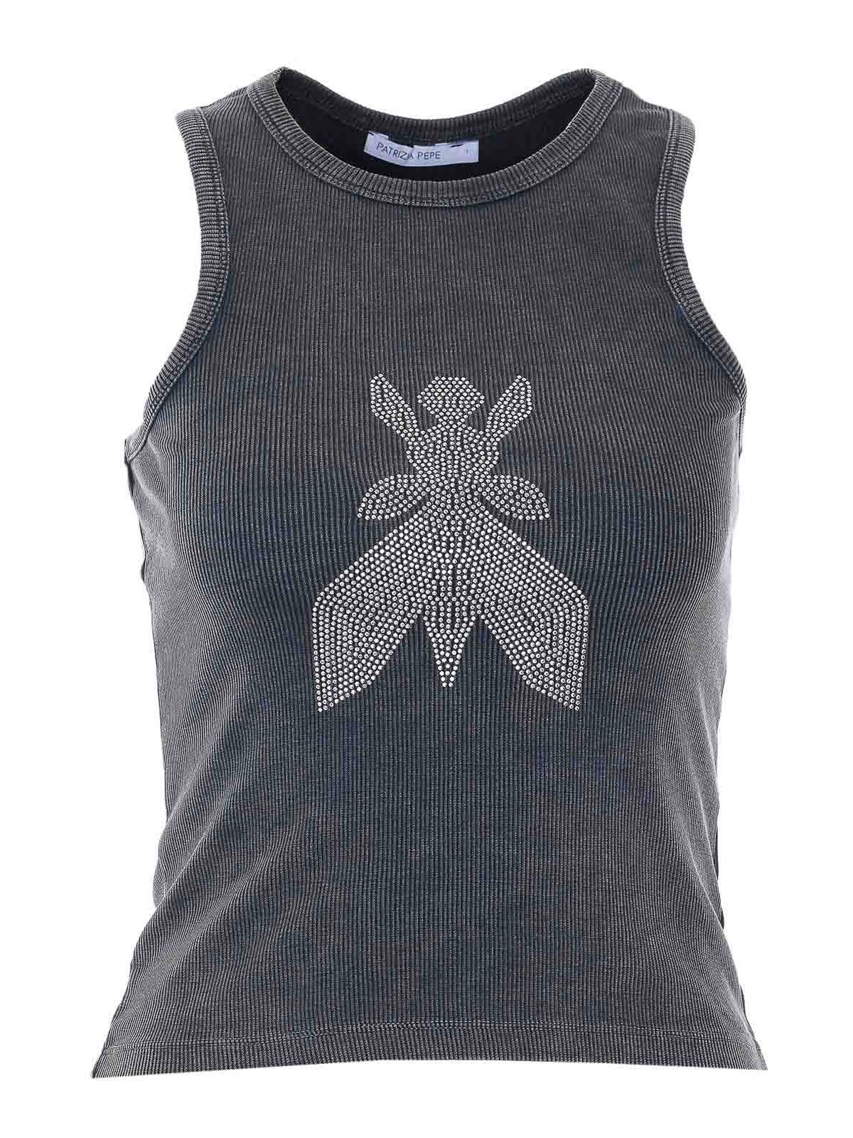 Grey Tank Top 8M1768J373S763 (PATRIZIA PEPE / タンクトップ・キャミソール ) | PATRIZIA PEPE (パトリツィア ペペ)