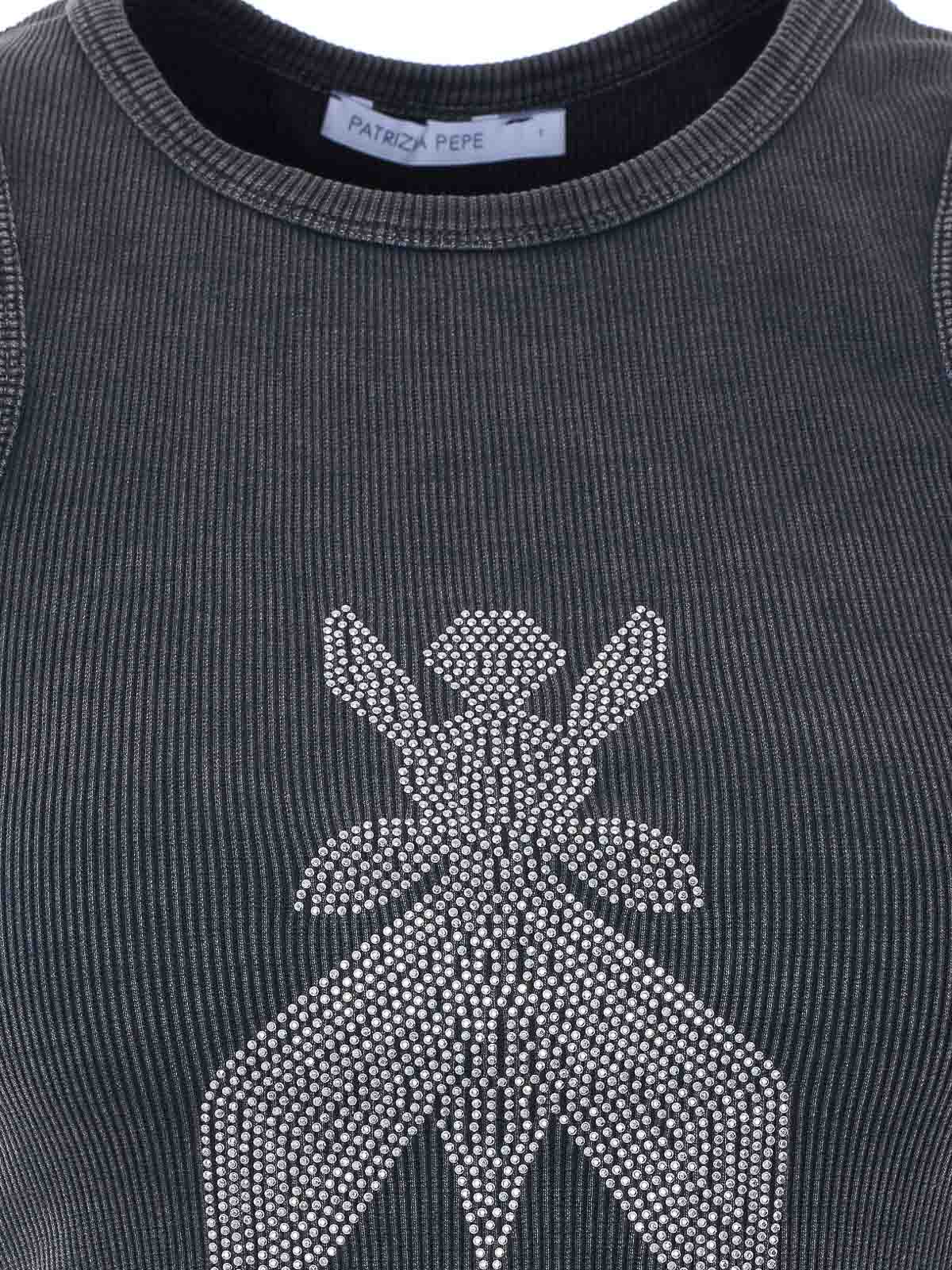 Grey Tank Top 8M1768J373S763 (PATRIZIA PEPE / タンクトップ・キャミソール ) | PATRIZIA PEPE (パトリツィア ペペ)(3)