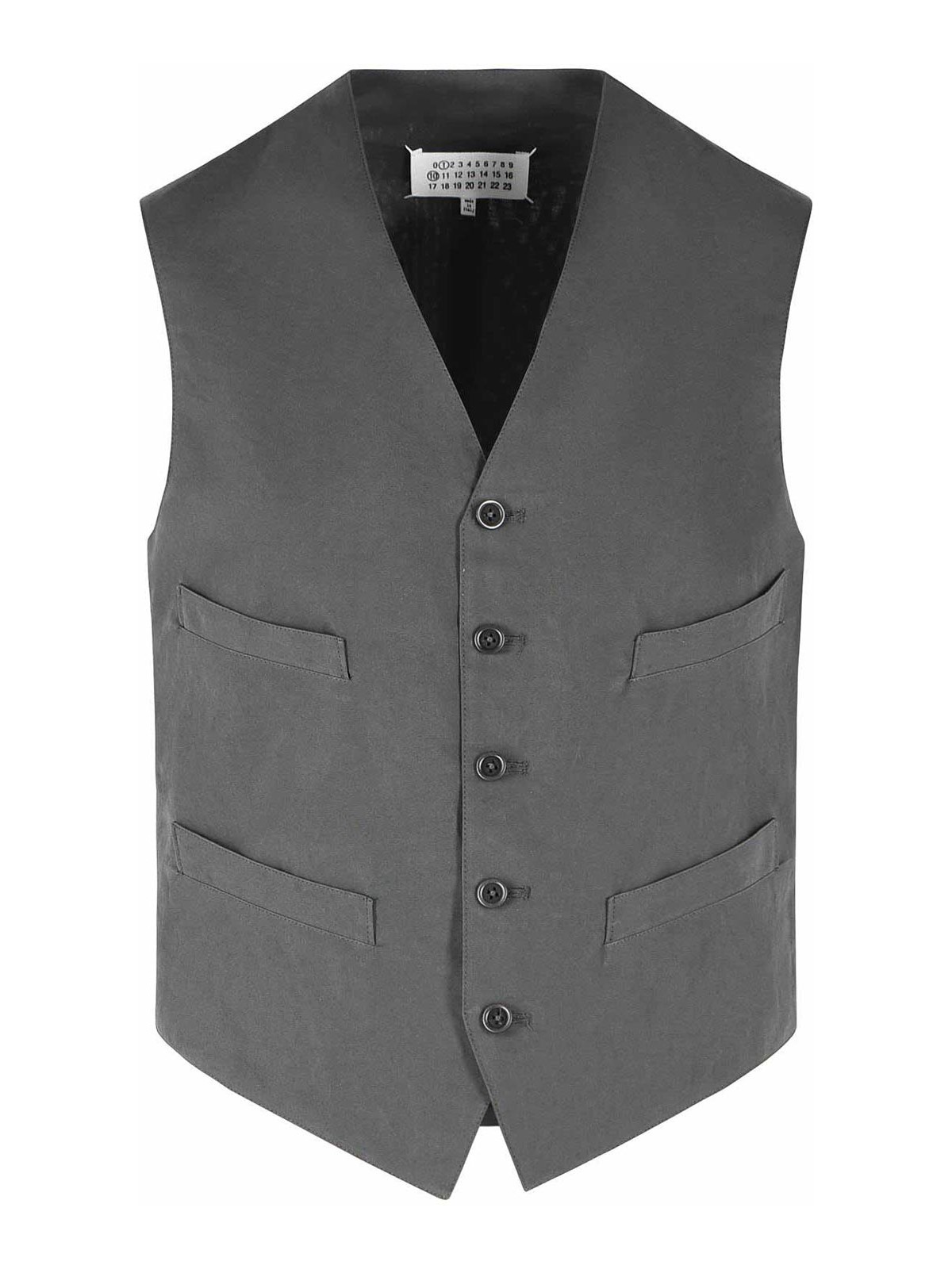 Grey Cotton And Silk Vest S50FB0117M35758855 (Maison Margiela / ベスト ) | Maison Margiela (メゾン マルジェラ)