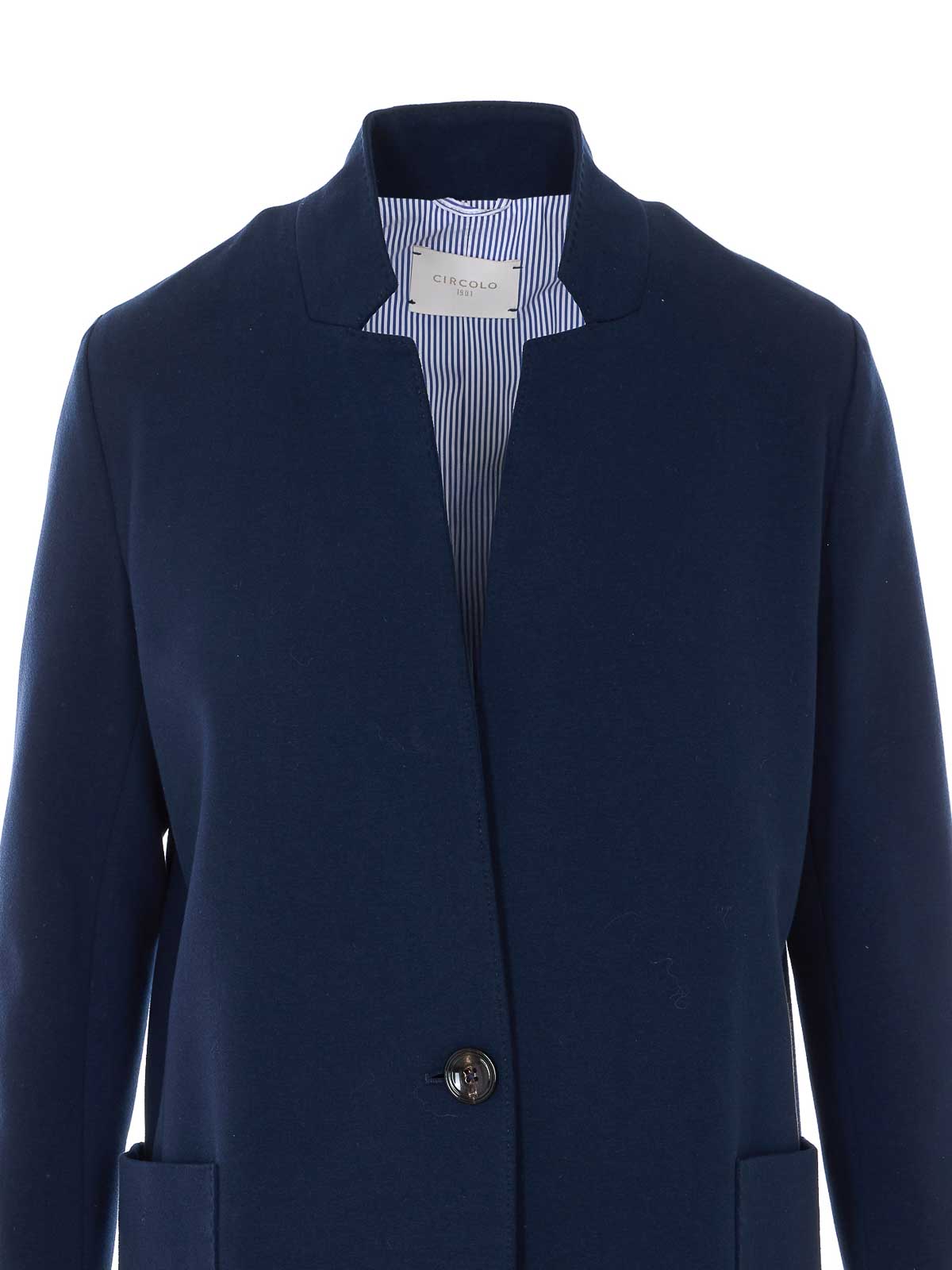 Blue Single Breasted Button Closure FD3816447 (CIRCOLO 1901 / コート ) | CIRCOLO 1901 (チルコロ1901)(3)
