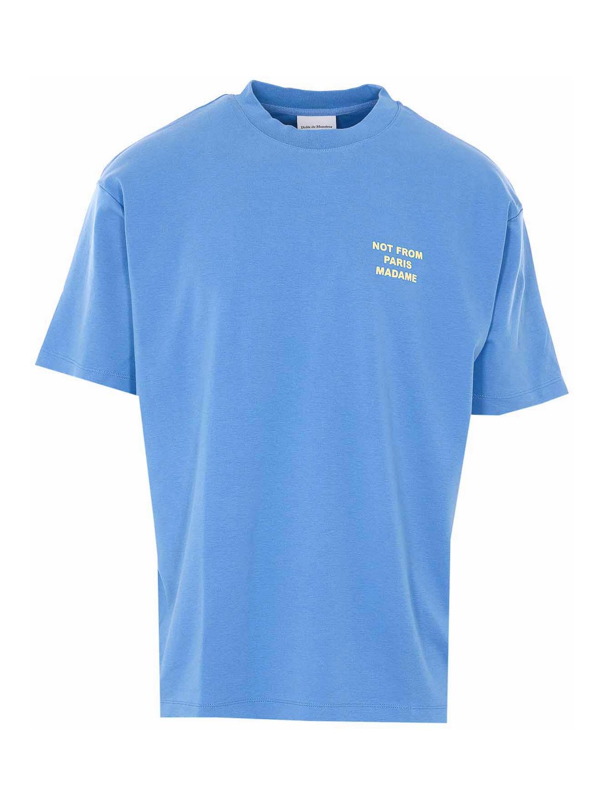 Blue Slogan T-Shirt TS203CO002ATBL (Drôle De Monsieur / Tシャツ・カットソー ) | Drôle De Monsieur (ドロールドムッシュ)