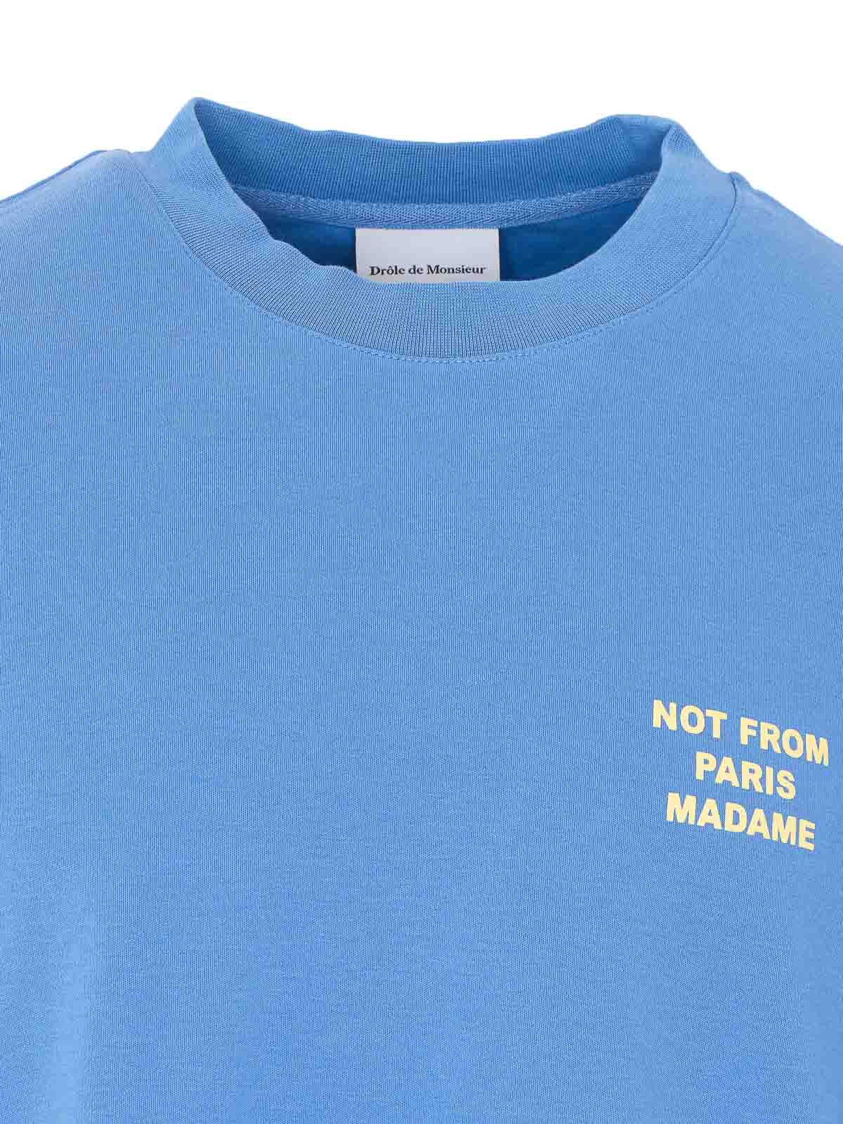 Blue Slogan T-Shirt TS203CO002ATBL (Drôle De Monsieur / Tシャツ・カットソー ) | Drôle De Monsieur (ドロールドムッシュ)(3)