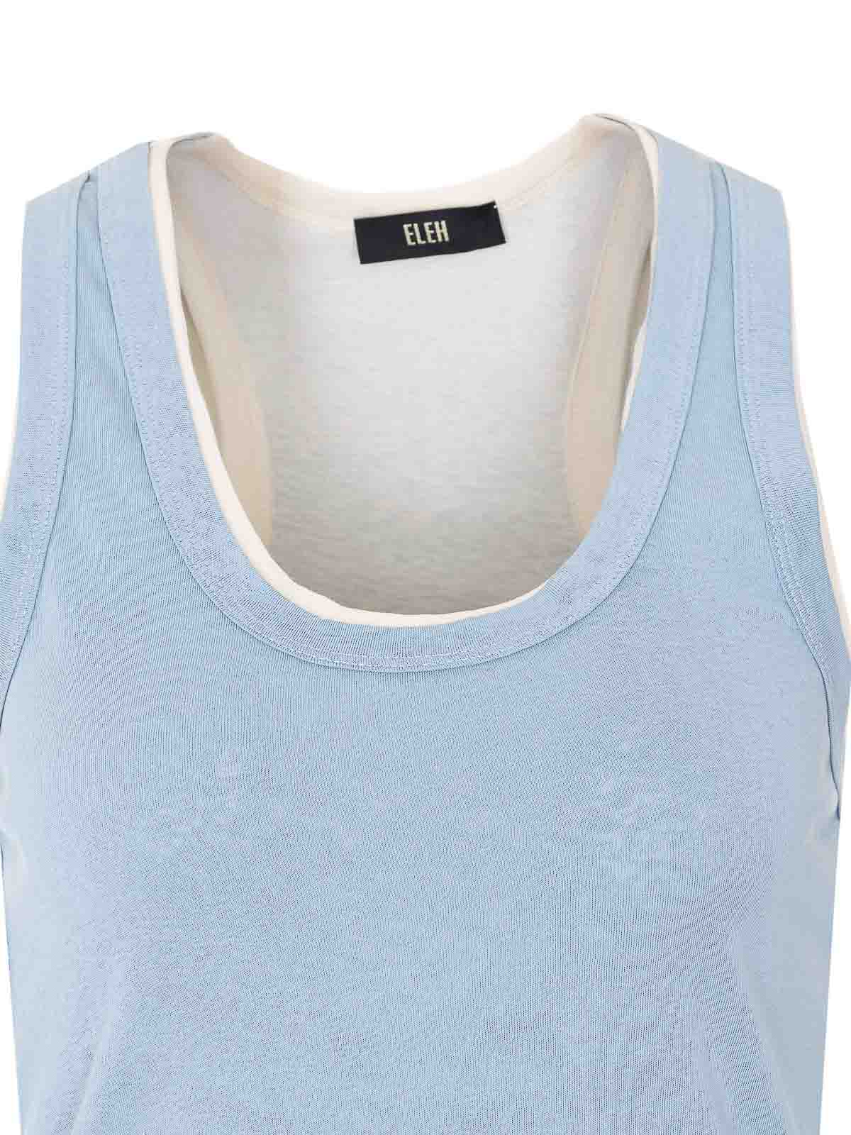 White And Light Blue Top 0250CELESTE (ELEH / タンクトップ・キャミソール ) | ELEH (エレ)(3)
