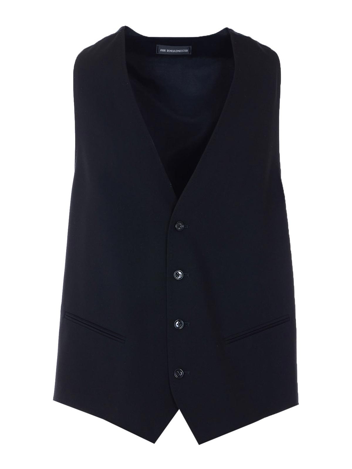 Black Juikko Classic Vest 12391FA558099 (Ann Demeulemeester / ベスト ) | Ann Demeulemeester (アンドゥムルメステール)