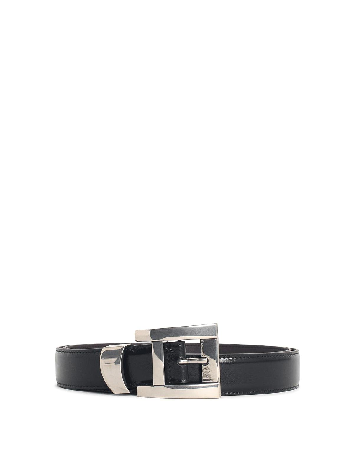 Black Leather Belt 10237351A178481B00K (VERSACE / ベルト・サスペンダー ) | VERSACE (ヴェルサーチェ)